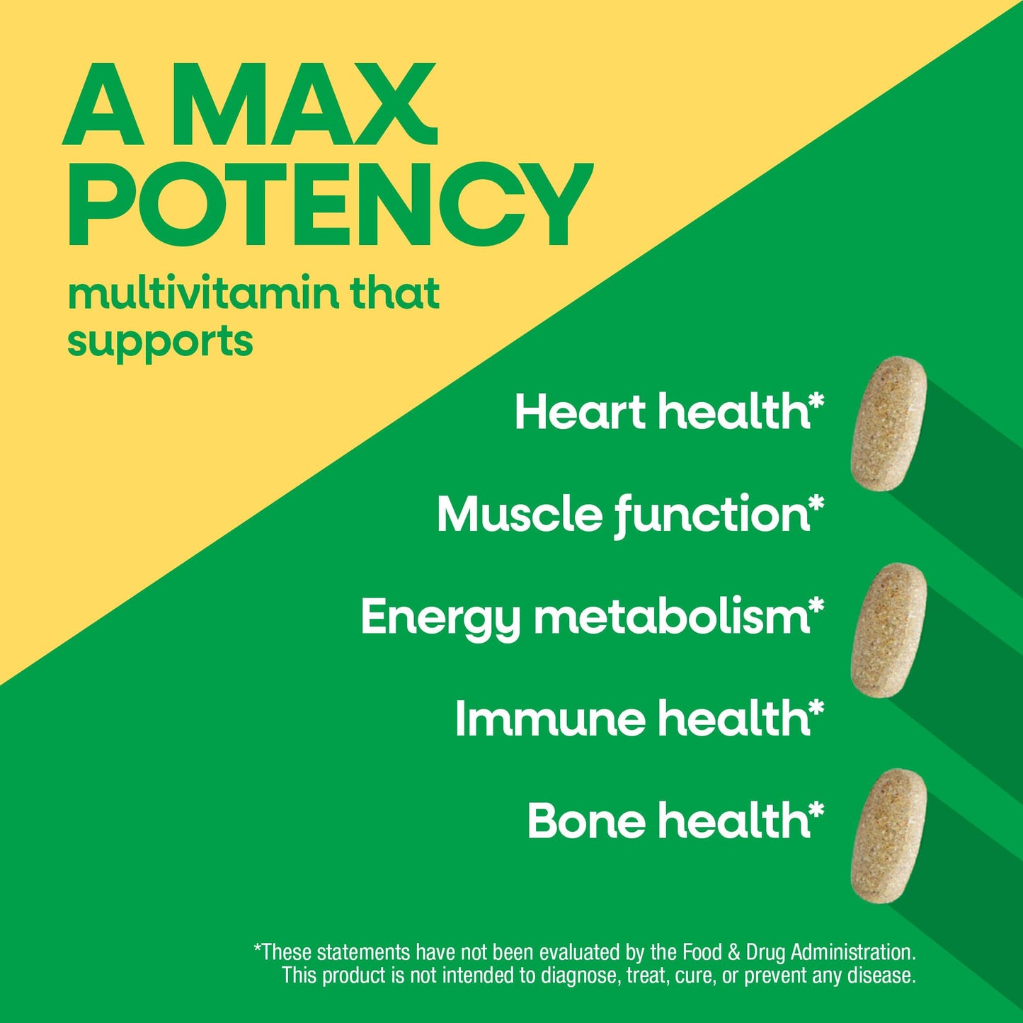 Nature's Way Alive! Max3 Potency Daily Multivitamin with Iron Tablets, 90 Count