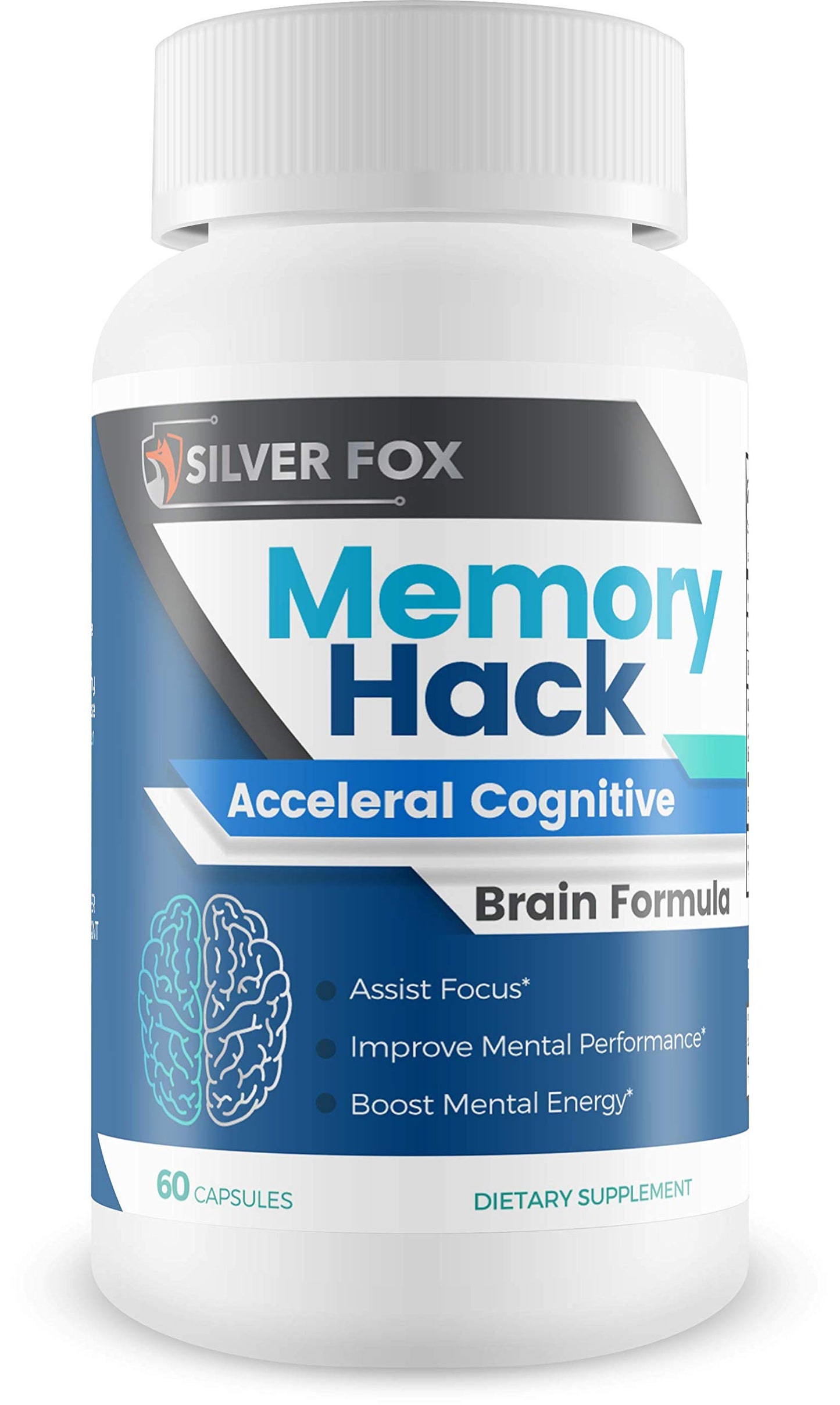 Silver Fox Supplements Memory Hack Acceleral Cognitive Brain Formula Capsule 1 Count