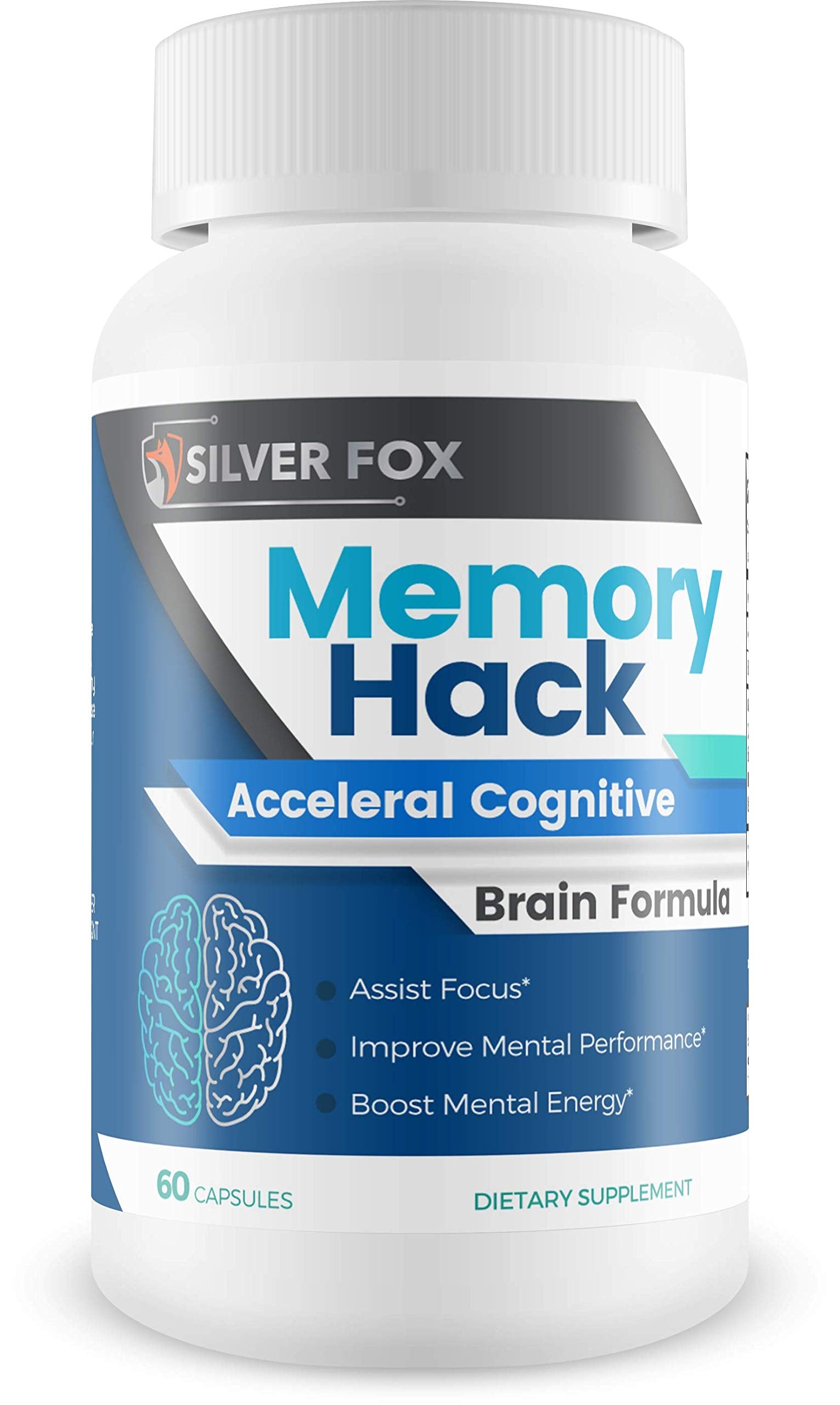 Silver Fox Supplements Memory Hack Acceleral Cognitive Brain Formula Capsule 1 Count