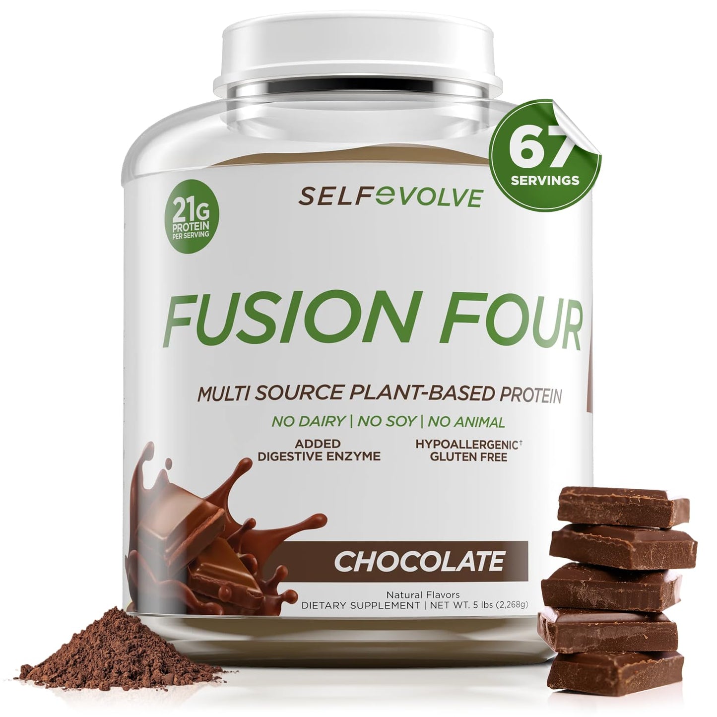 selfevolve Fusion Four Vegan Protein Powder 80 Servings