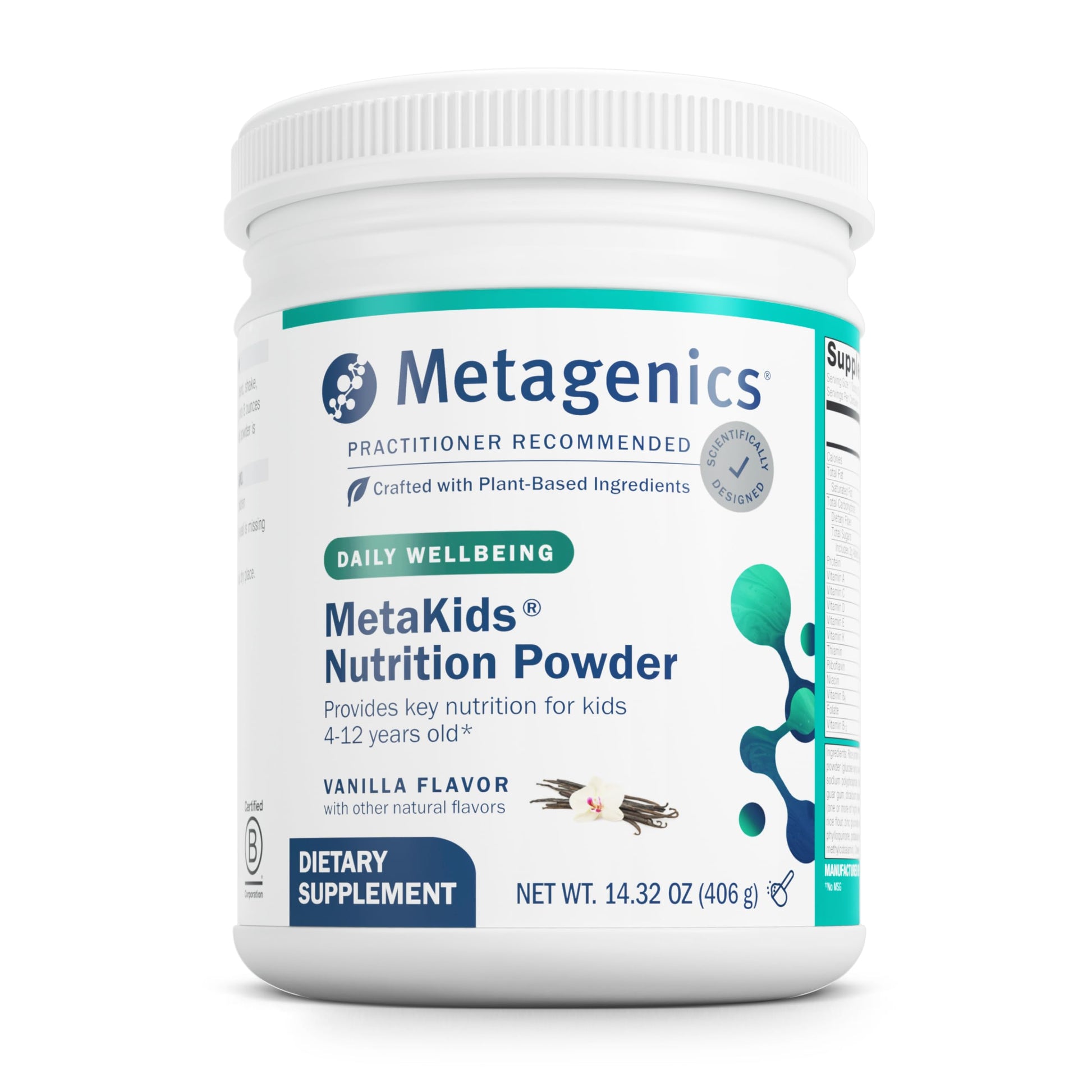 Metagenics MetaKids Nutrition Powder, 14.32 oz