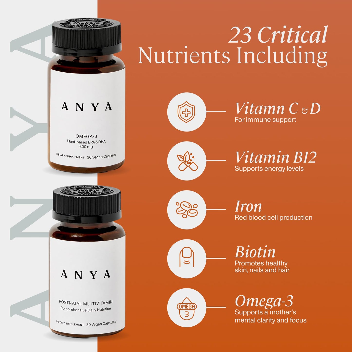 ANYA Postnatal Vitamin Bundle Capsules, 2 Capsules