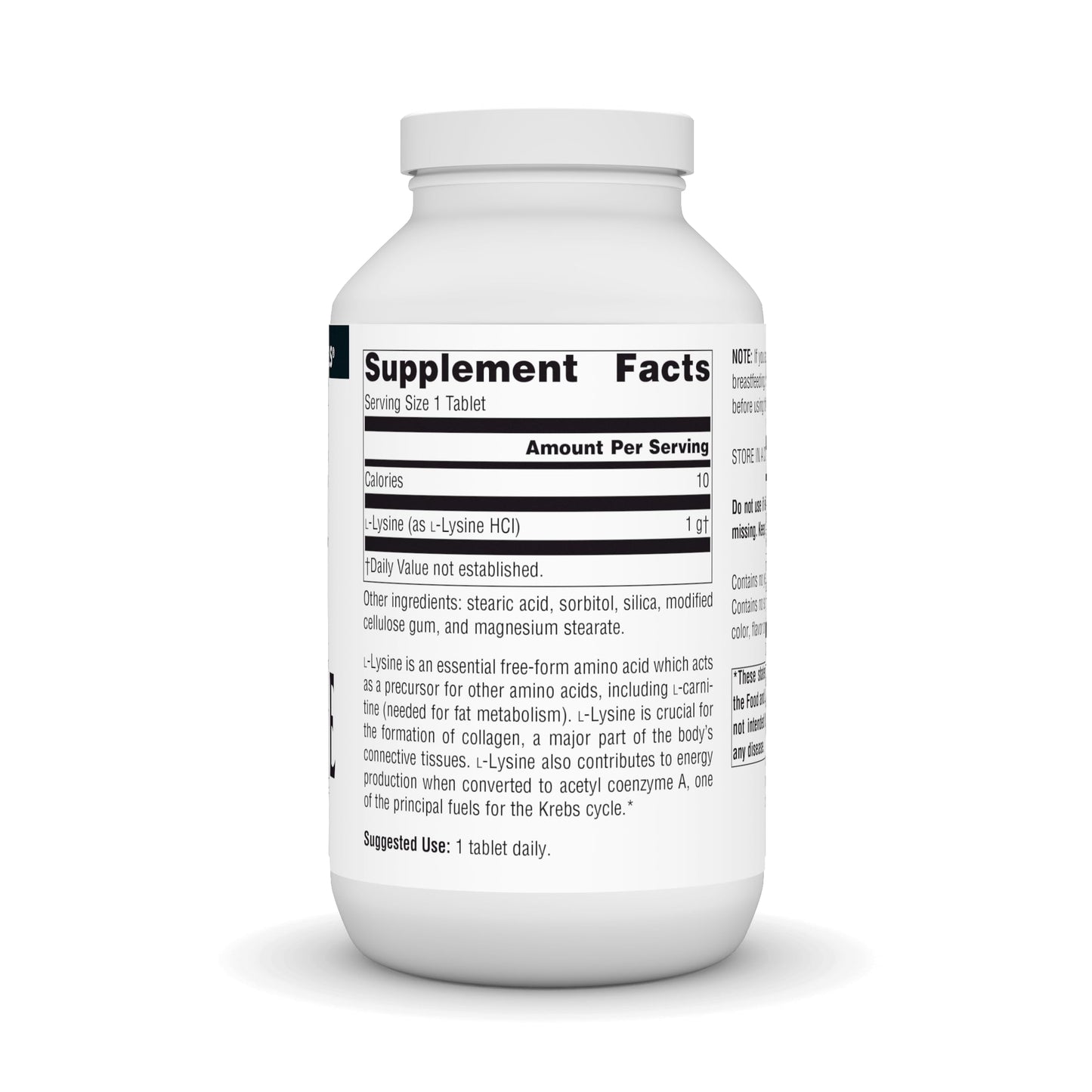 Source Naturals L-Lysine Free Form 1000 mg, 200 Tablets