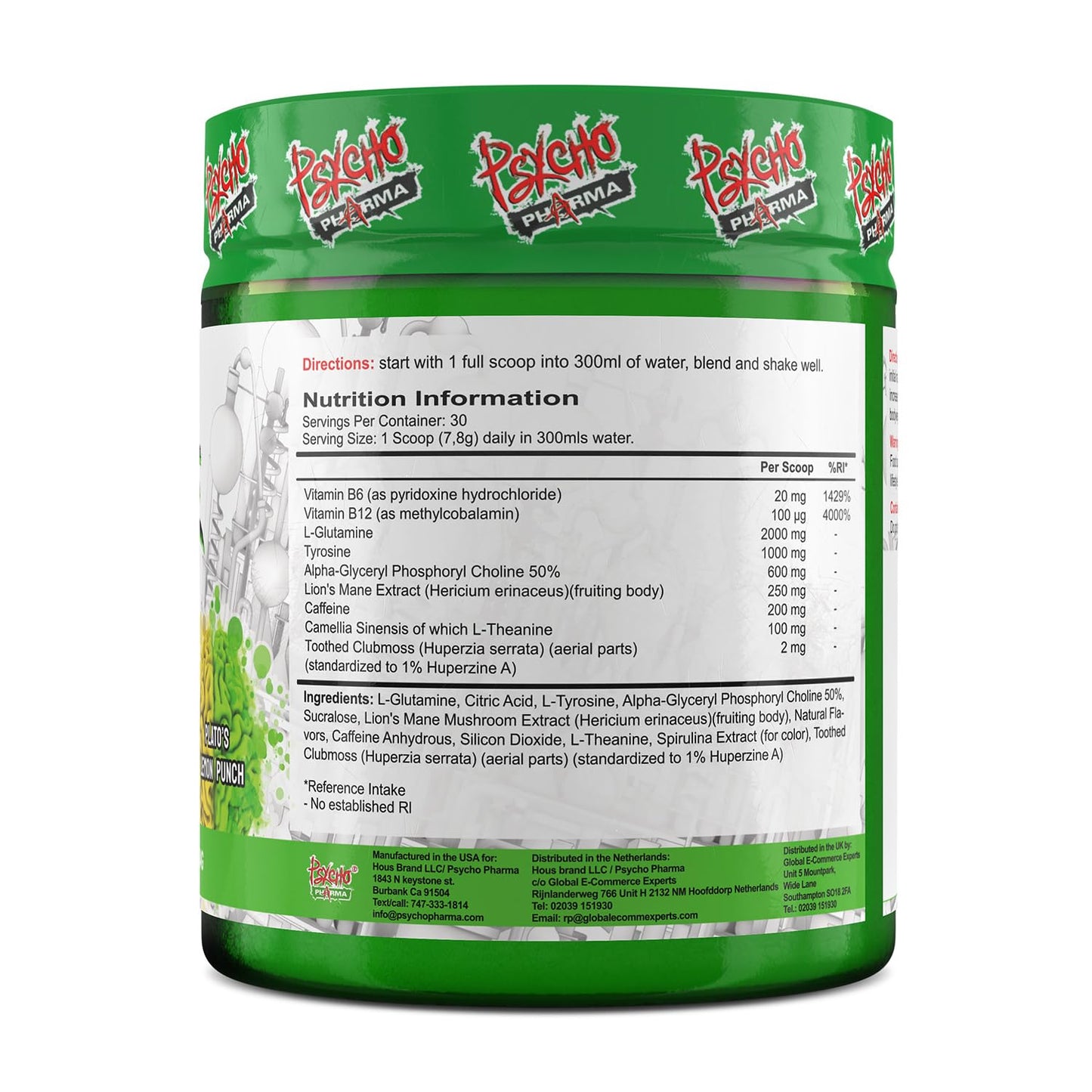 Psycho Pharma Infinite Brain Nootropic Game Changer Powder 8.78 Ounce
