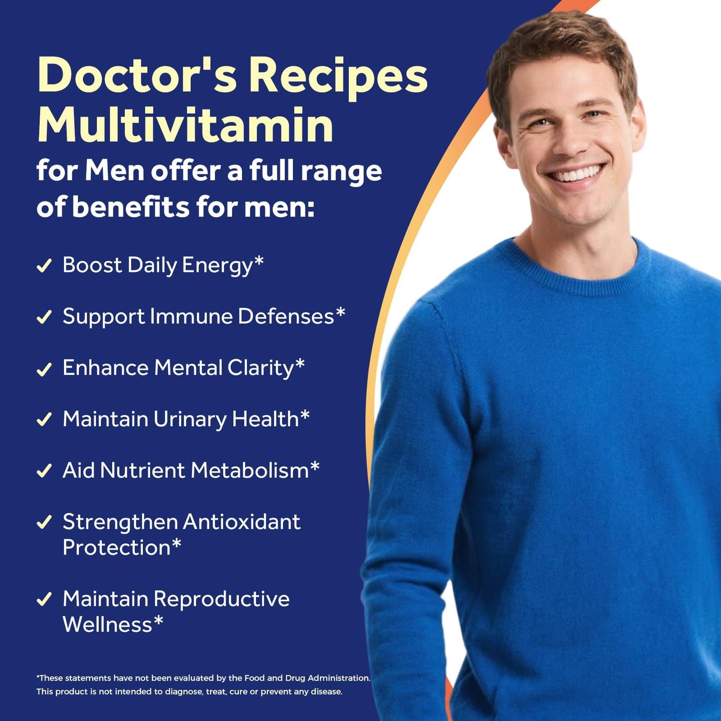 Doctor's Recipes Multivitamin for Men Comprehensive Daily Multivitamin 90 Tablets