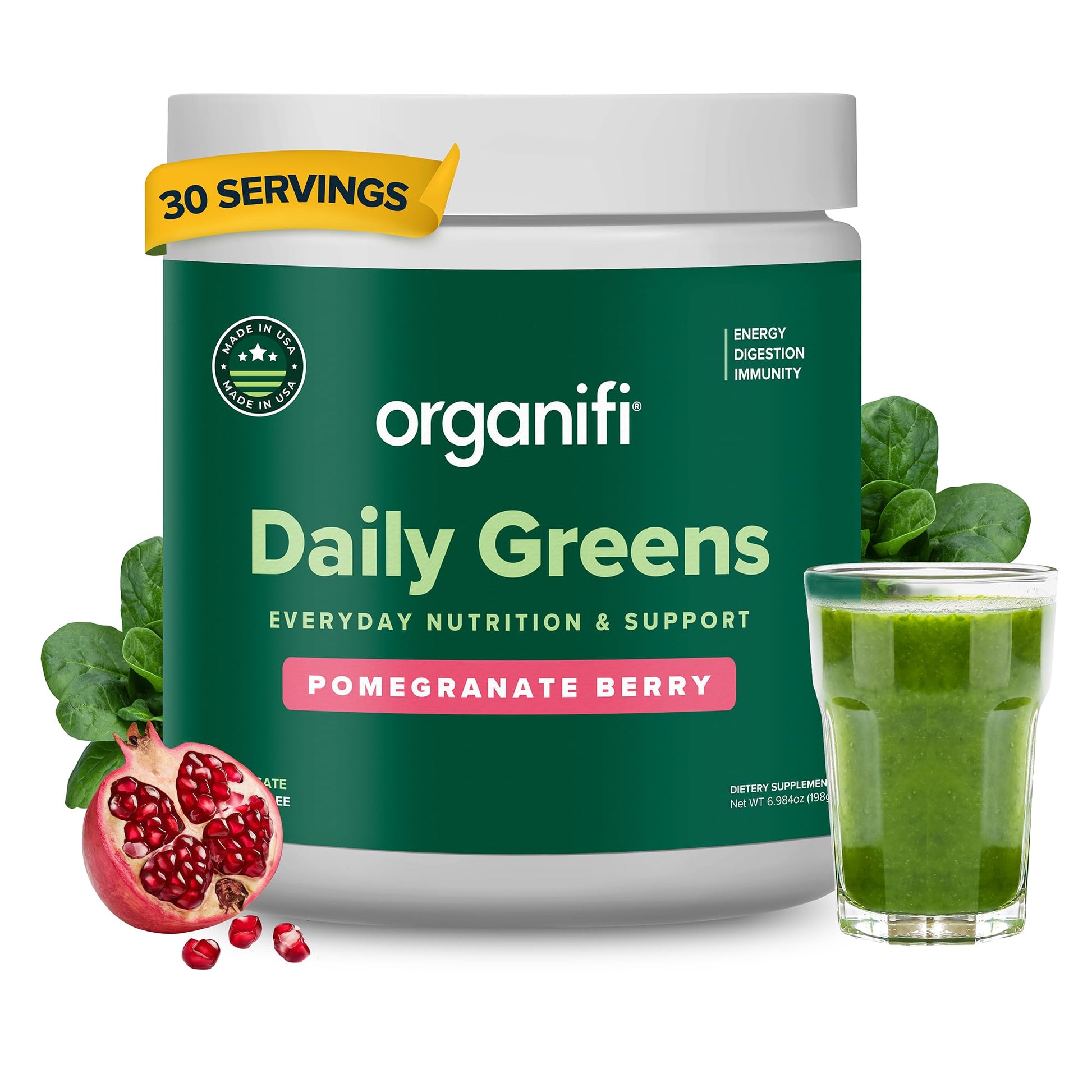 Organifi Daily Greens Powder (6.94), 30 Servings