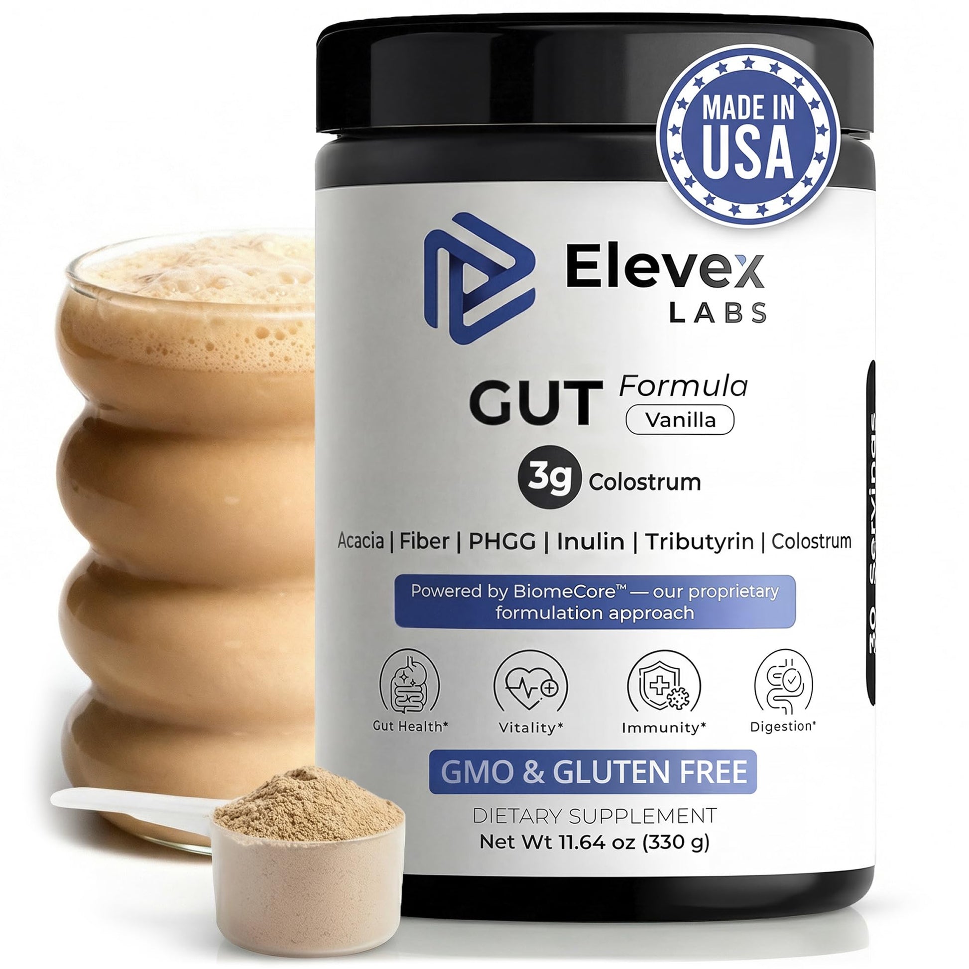 Elevex Labs Gut Health Supplement Powder 30 Servings