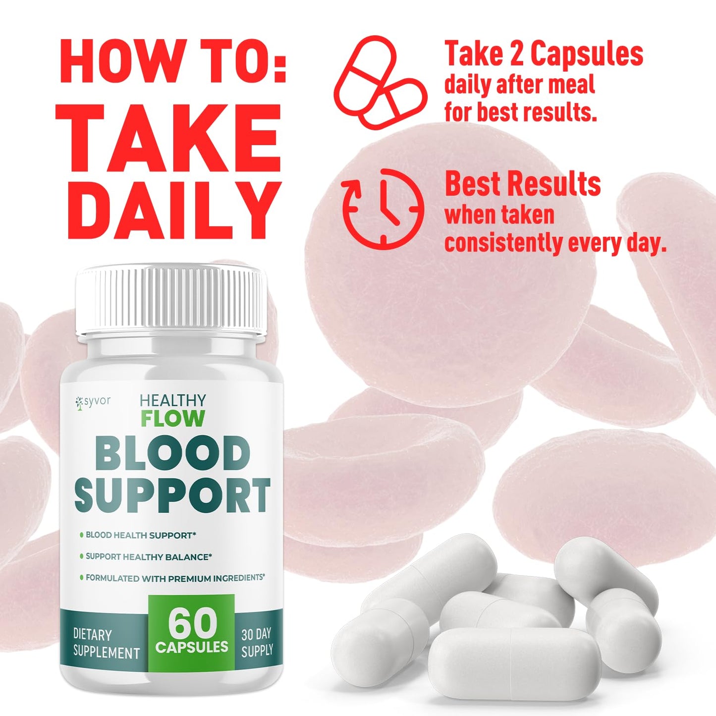 PureFight4U Healthy Flow Blood Support Capsules, 60 Capsules