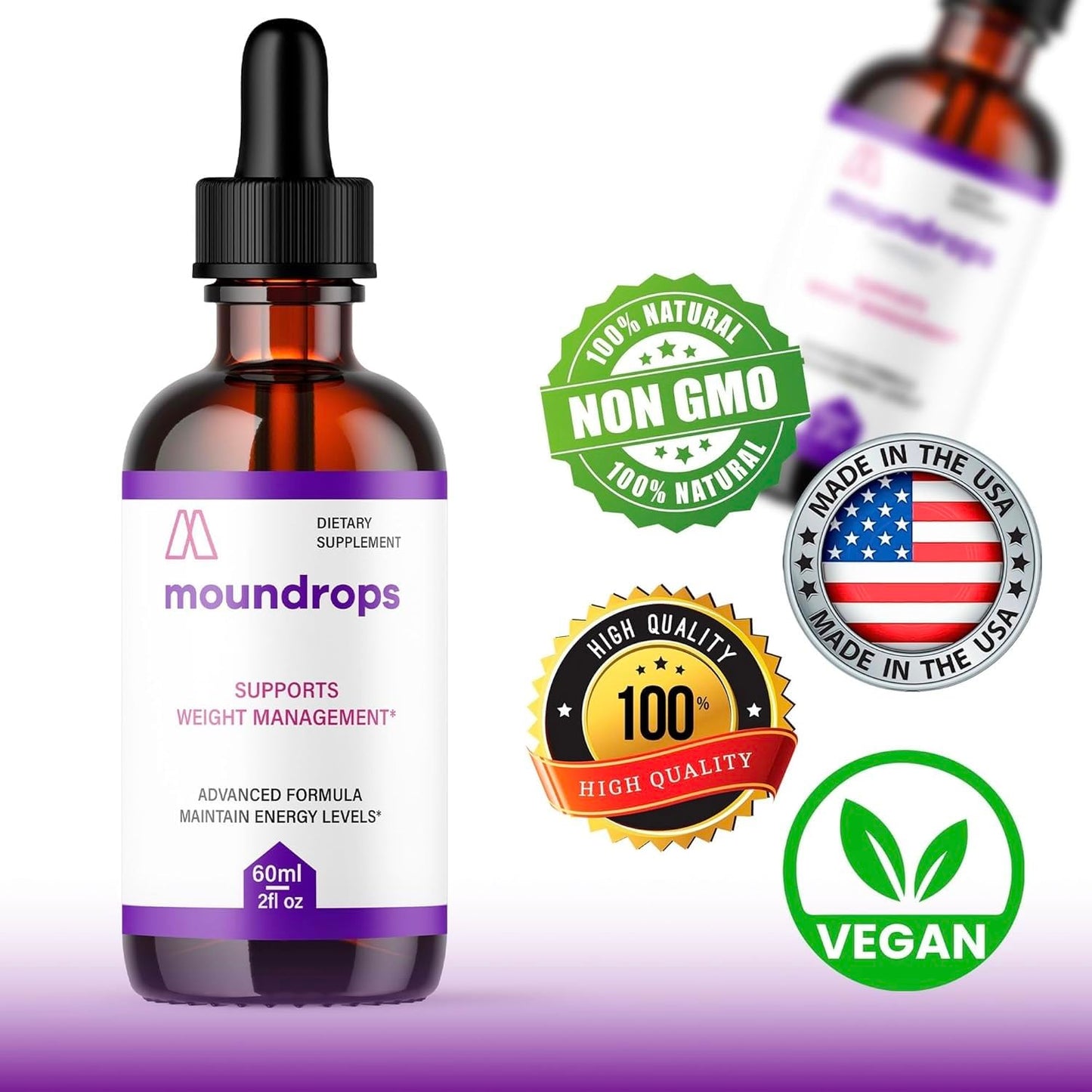 LIPO SLIM MounDrops Capsules 60 Count (Pack of 3)
