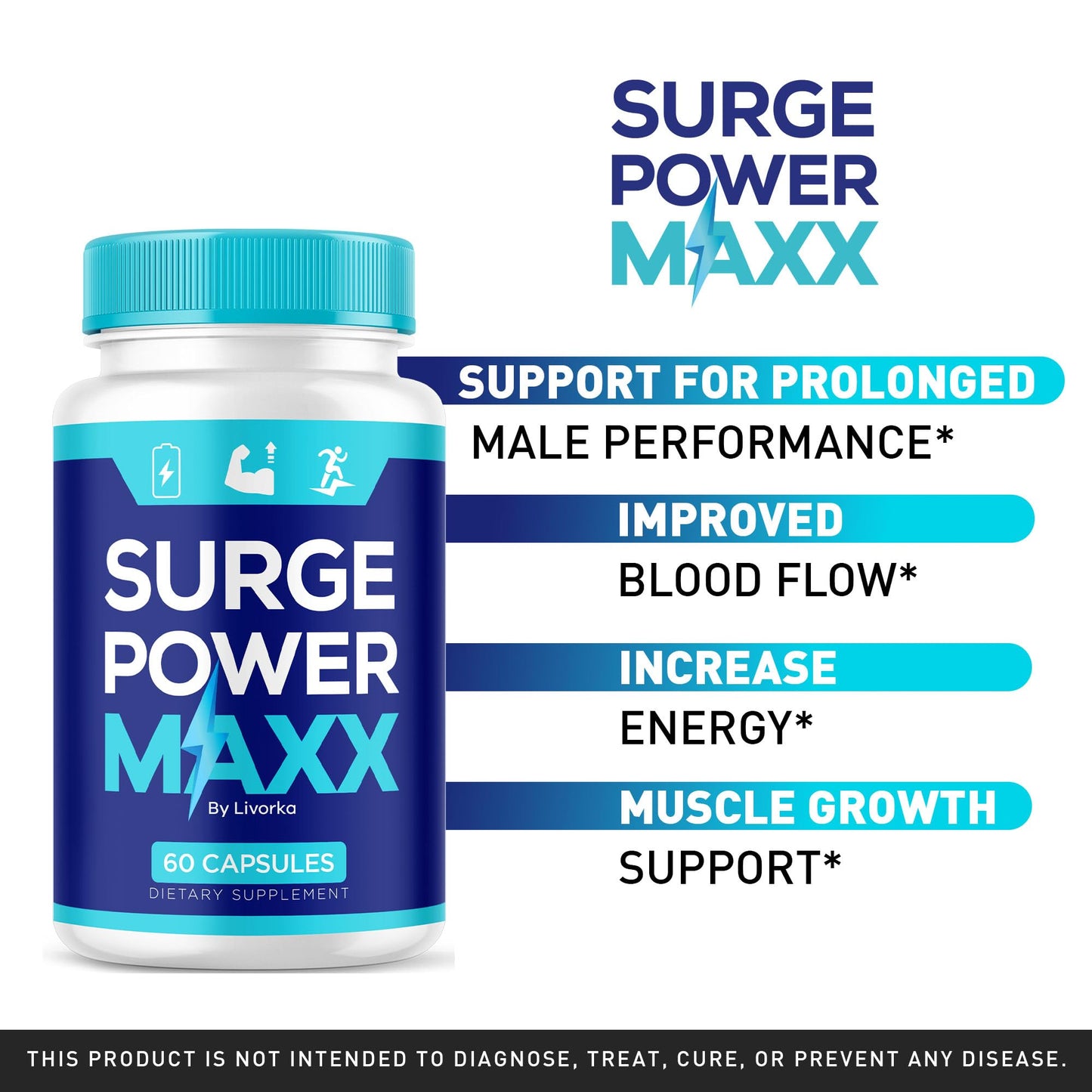LIVORKA Surge Power Maxx Capsules, 60 Count