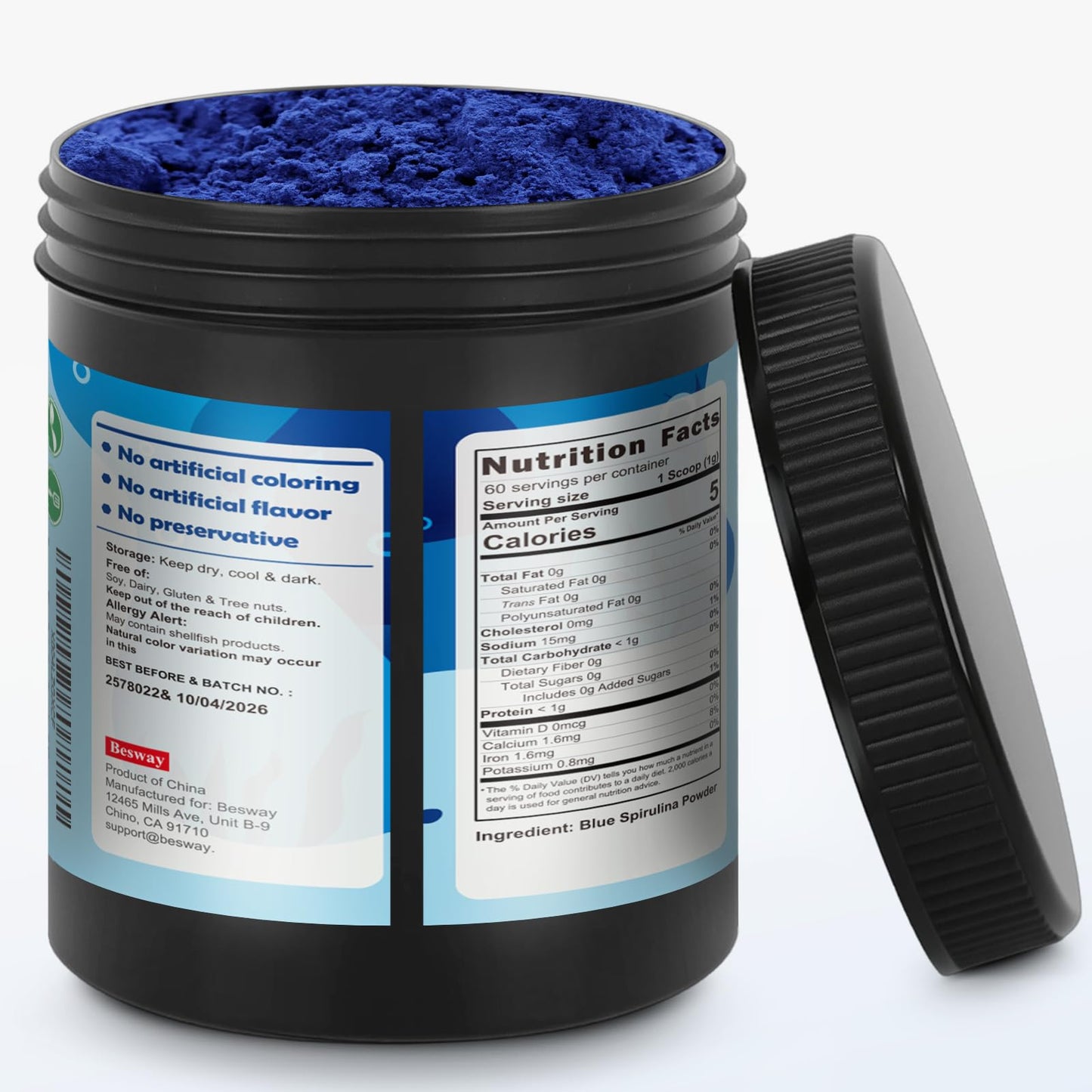 Besway Blue Spirulina Powder 2.12 oz