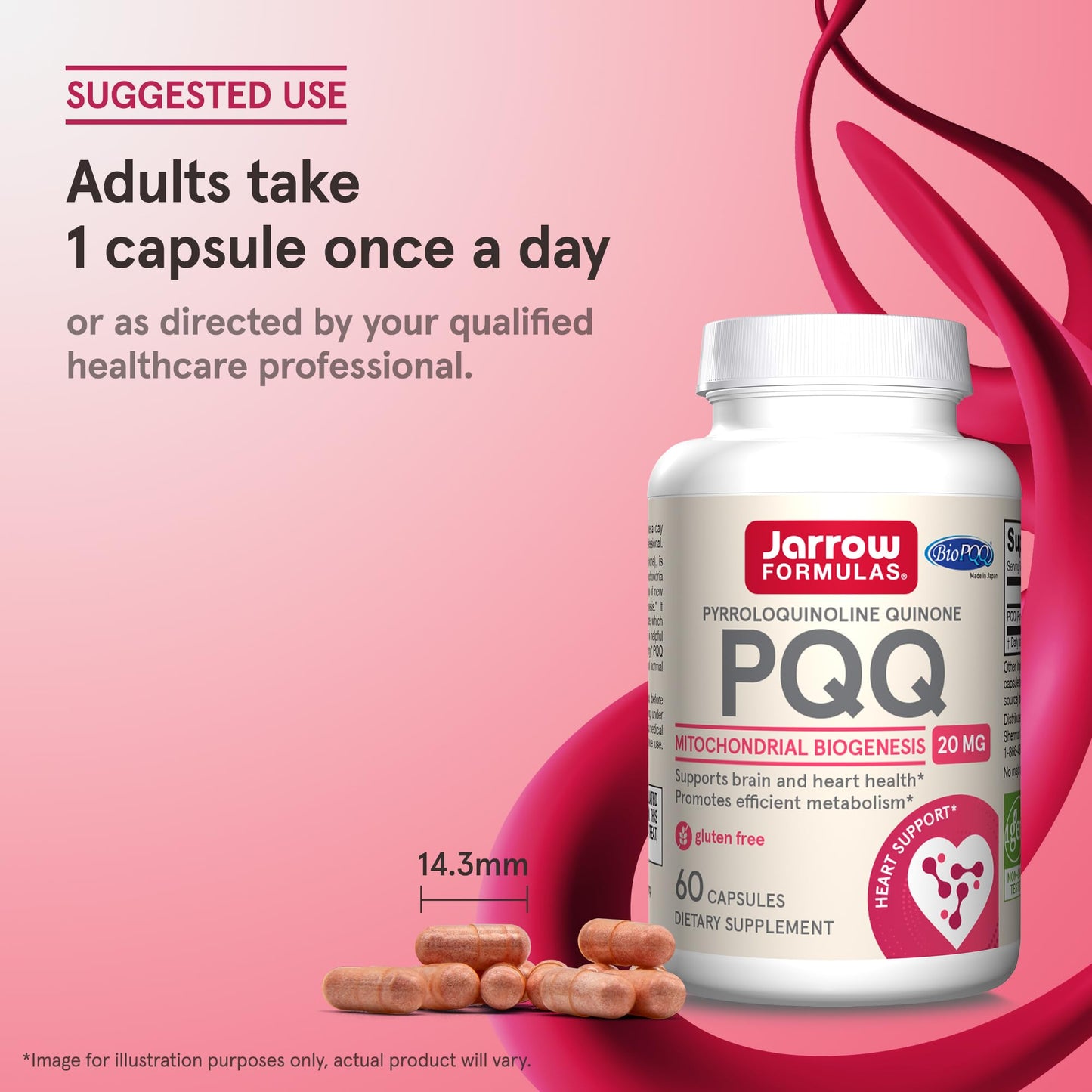 Jarrow Formulas PQQ 20 mg Capsule, 60 Veggie Capsules