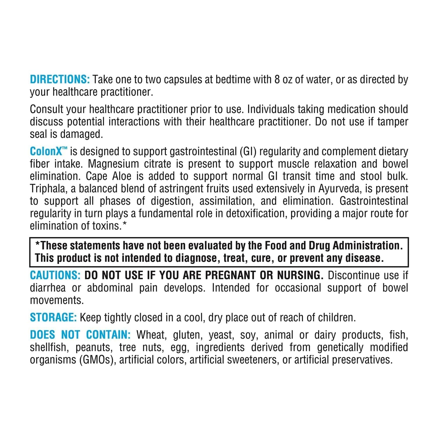 XYMOGEN ColonX Gastrointestinal & Bowel Regularity Support - Magnesium Citrate, Cape Aloe & Triphala - Vegetarian Capsules, 60 Count