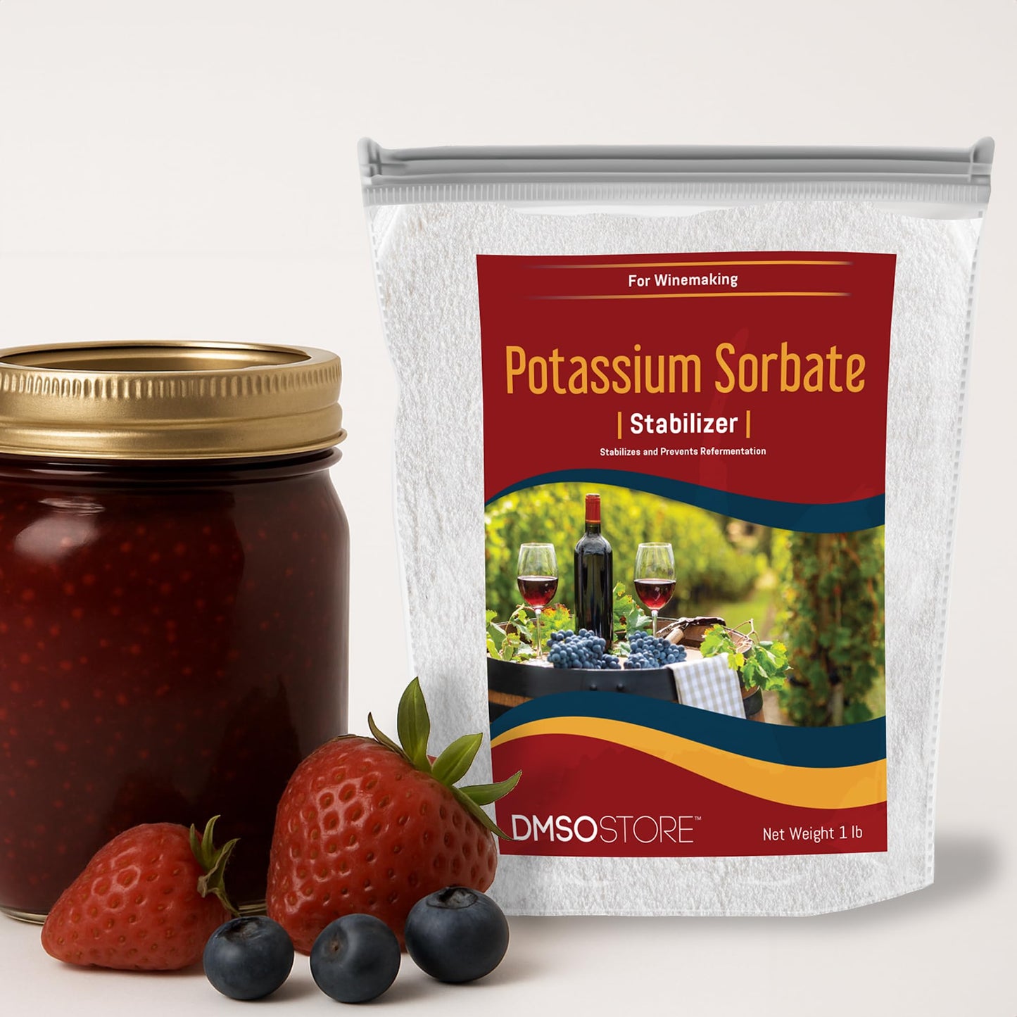 DMSOSTORE Potassium Sorbate Stabilizer for Wine Making Powder, 80 oz