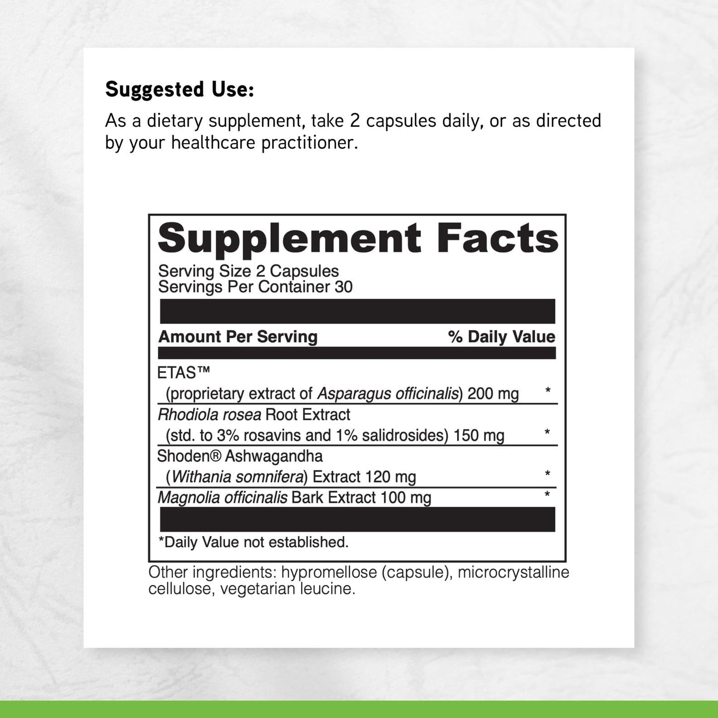 DAVINCI Cortisol Benefits Capsule 60 Vegetarian Capsules