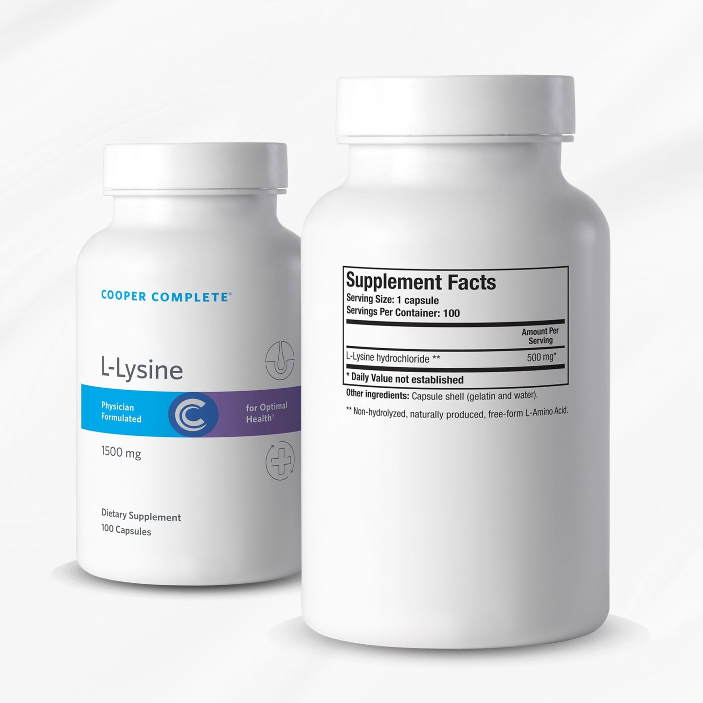 Cooper Complete L-Lysine 1000 mg Capsules, 100 Count