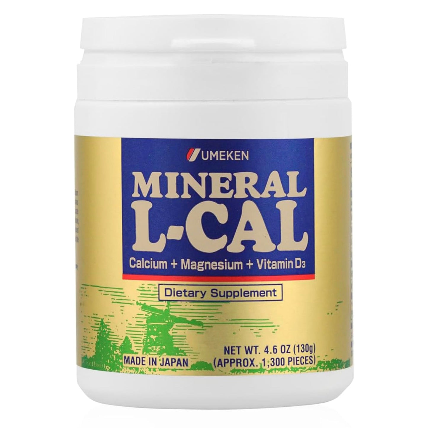 Umeken Mineral L-Cal Calcium with Vitamin D3 Tablet, 1 Count