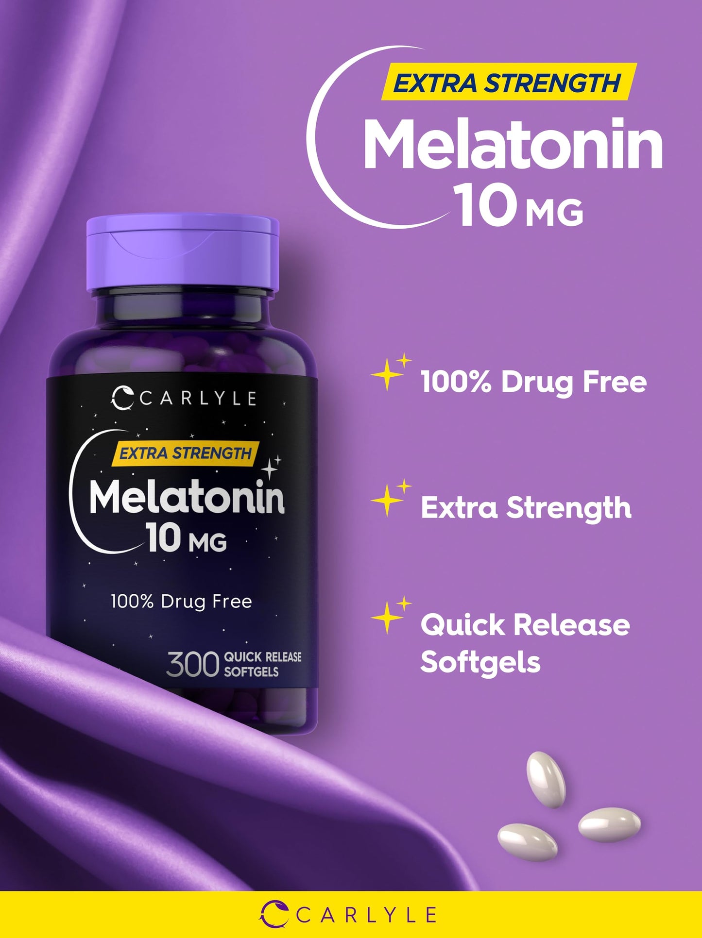 Carlyle Melatonin 10mg Softgels 300 Count