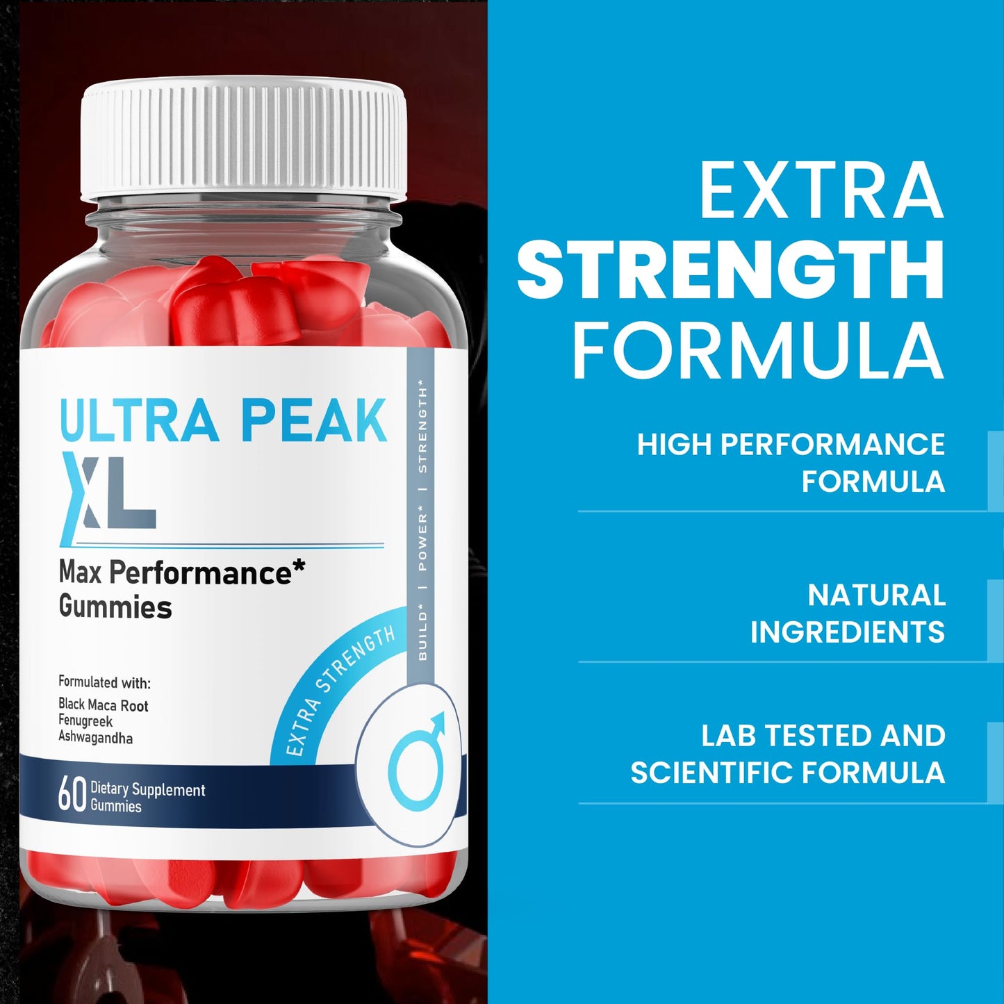 Lofero Ultra Peak XL Performance Gummies for Men, 300 ct