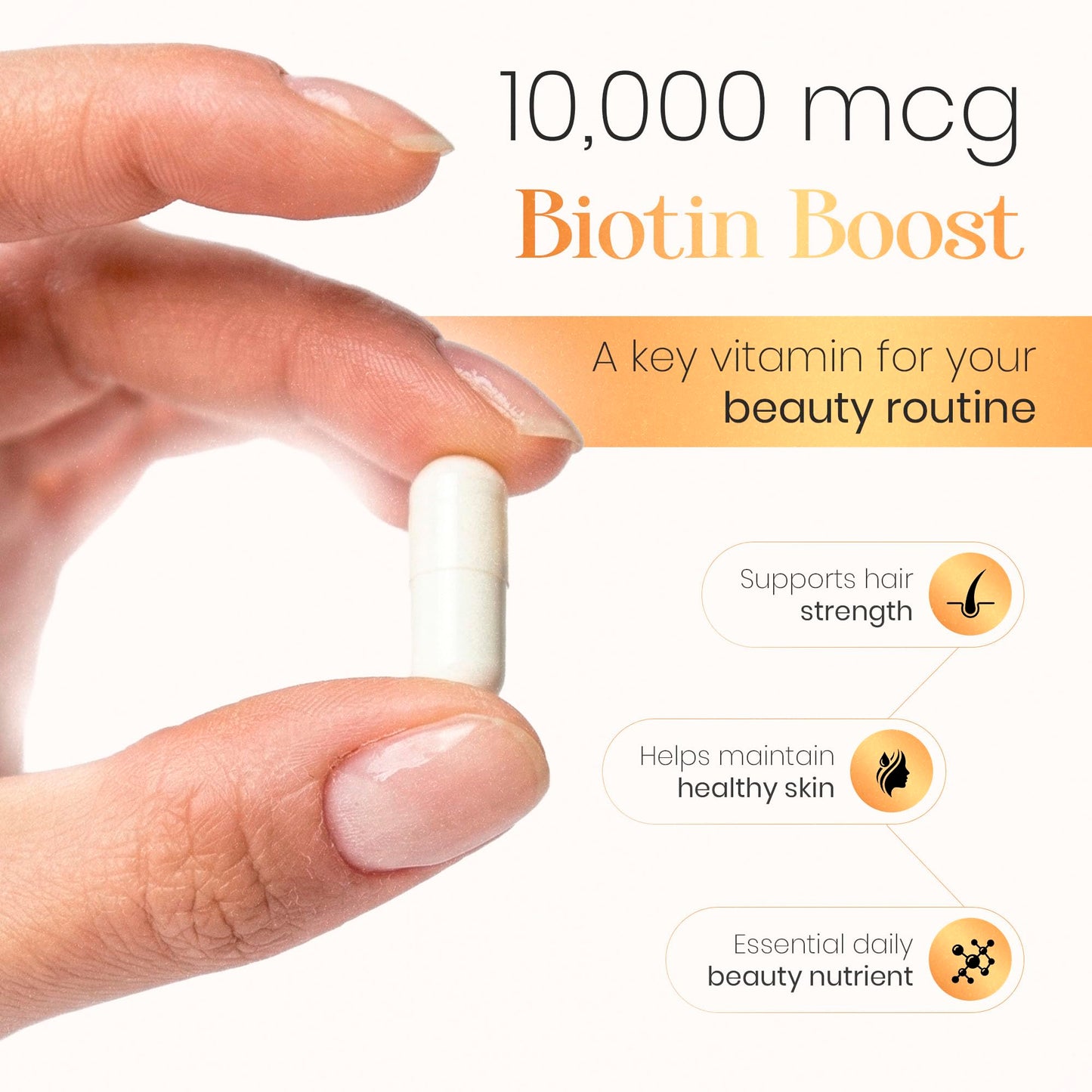 MUJER AGUAJE Aguaje Premium with Biotin 10,000 mcg Capsule, 1 Count