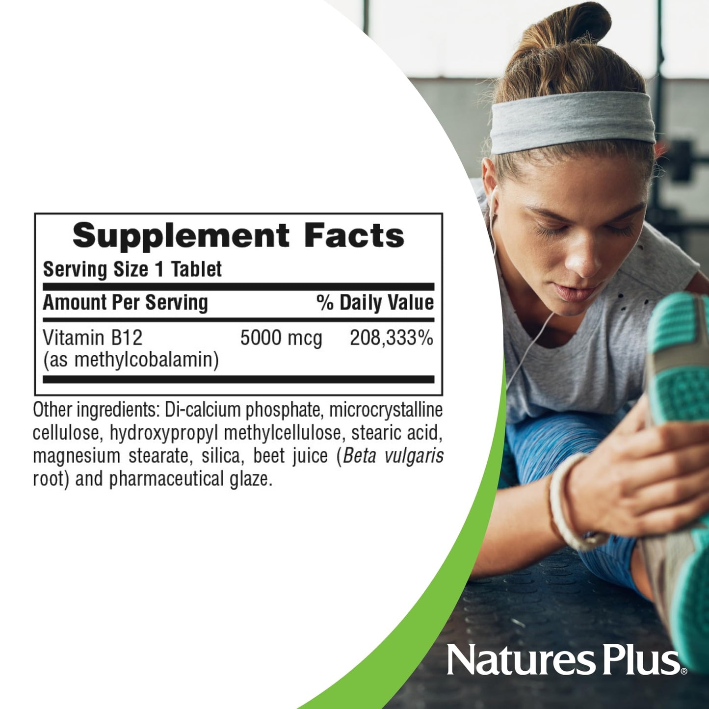 NaturesPlus Shot-O-B12 5000 mcg Sustained Release Tablet 30 Count