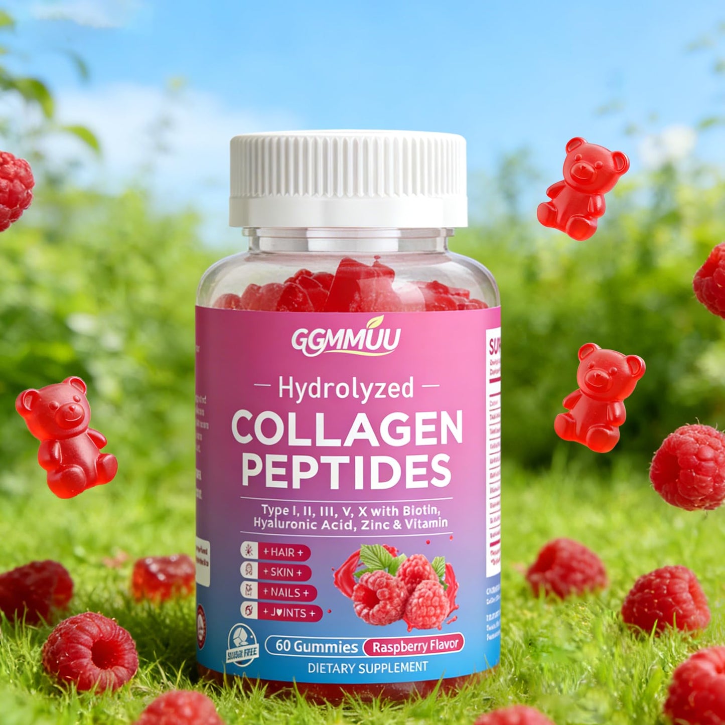 GGMMUU Collagen Peptide Gummies 60 Count
