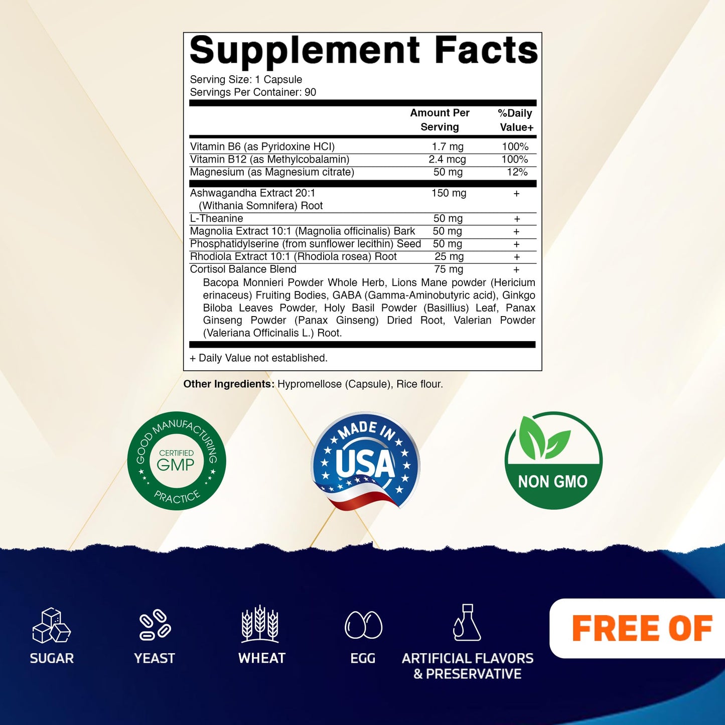 Vitamatic Cortisol Health Support Capsule 90 Count