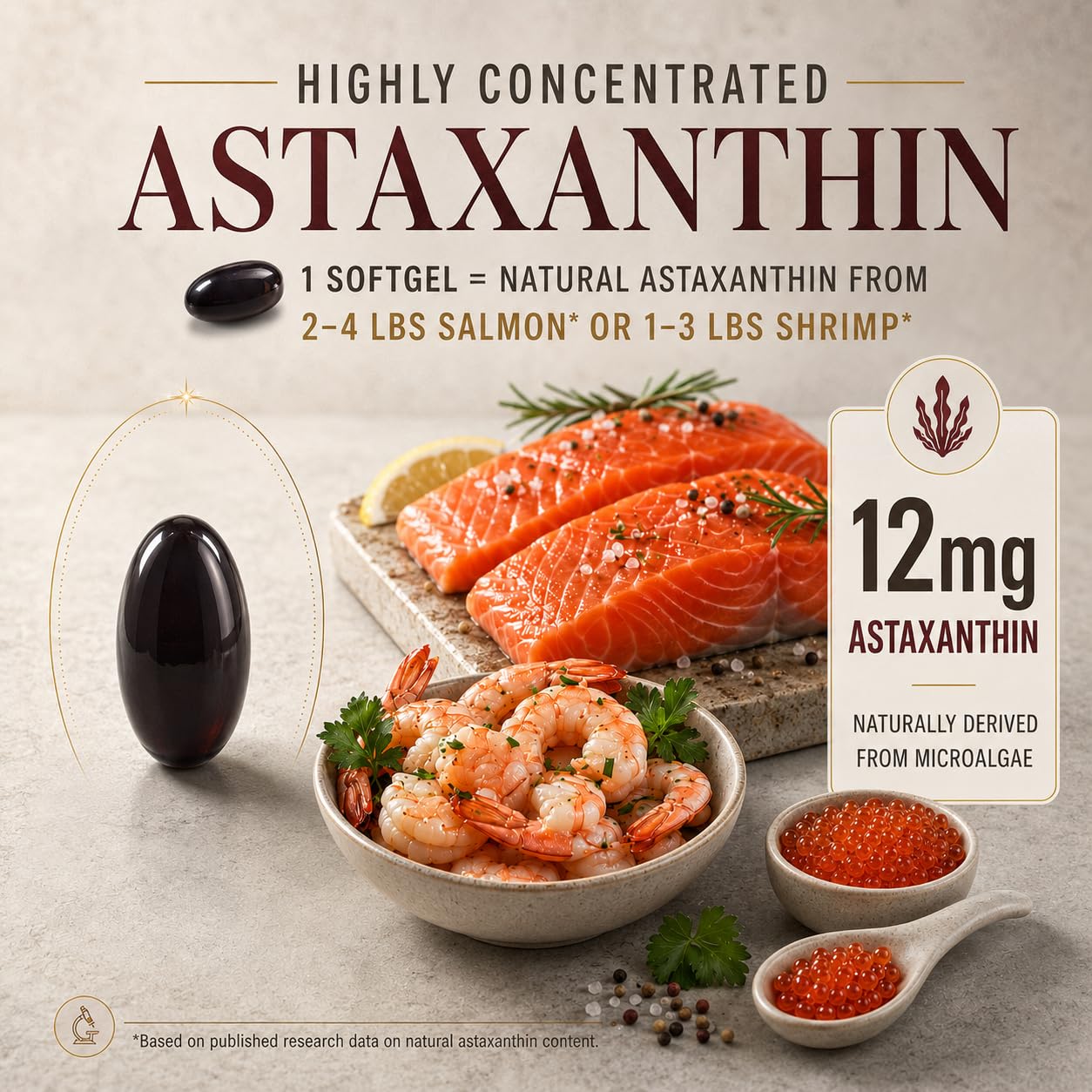 Leafward Astaxanthin 12mg Softgels, 150 Count