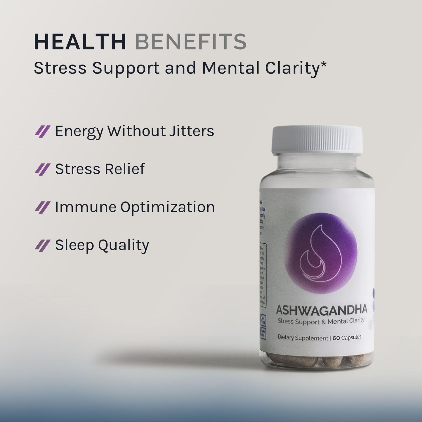 InfiniWell Ashwagandha Supplements 60 Capsules