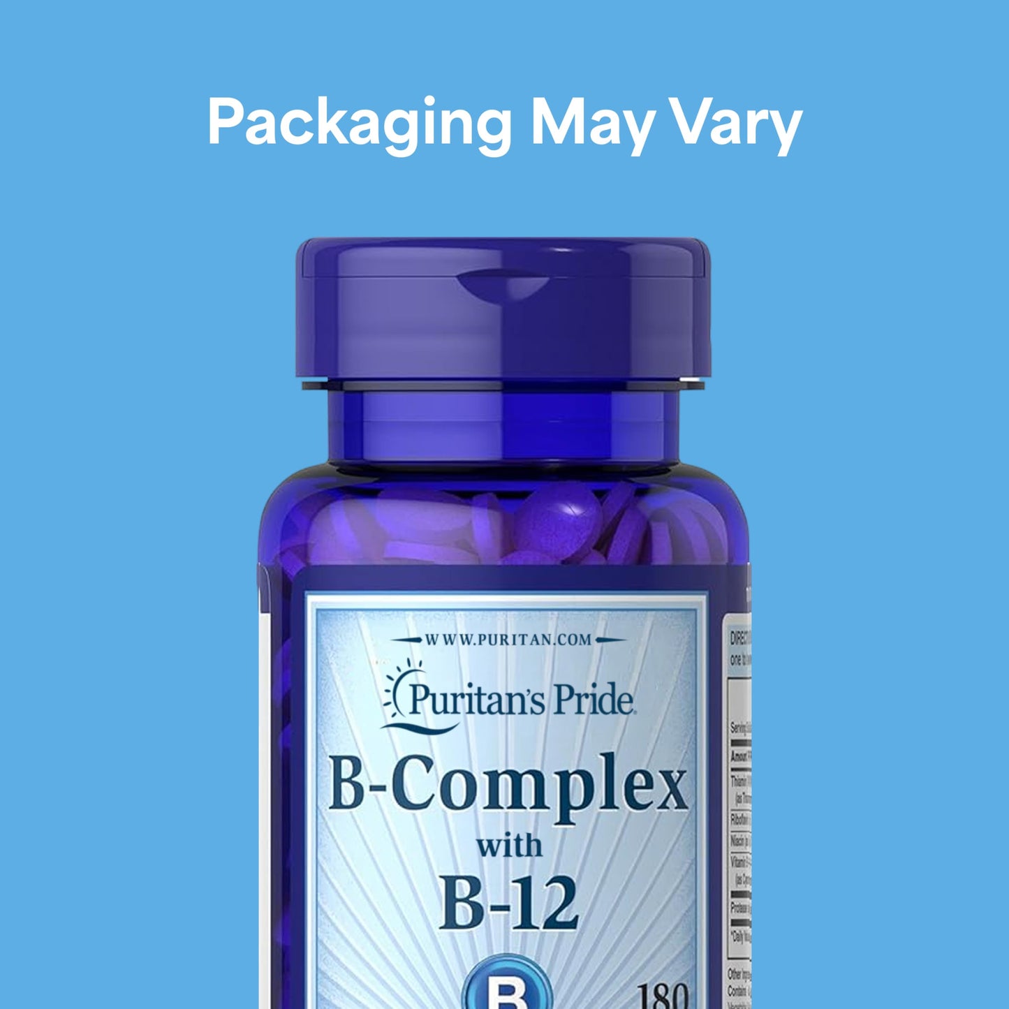 Puritan's Pride Premium Vitamin B-Complex and Vitamin B-12, 180 Tablets