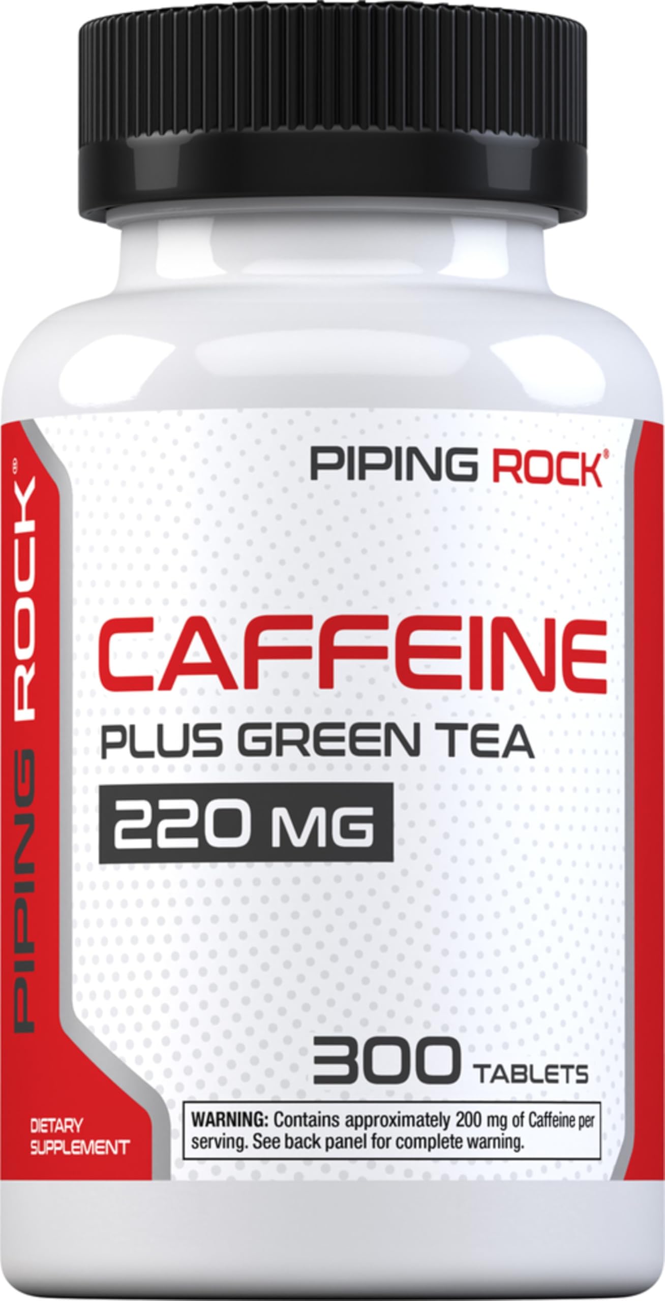 Piping Rock Caffeine Pills 220mg Tablet, 300 Tablets