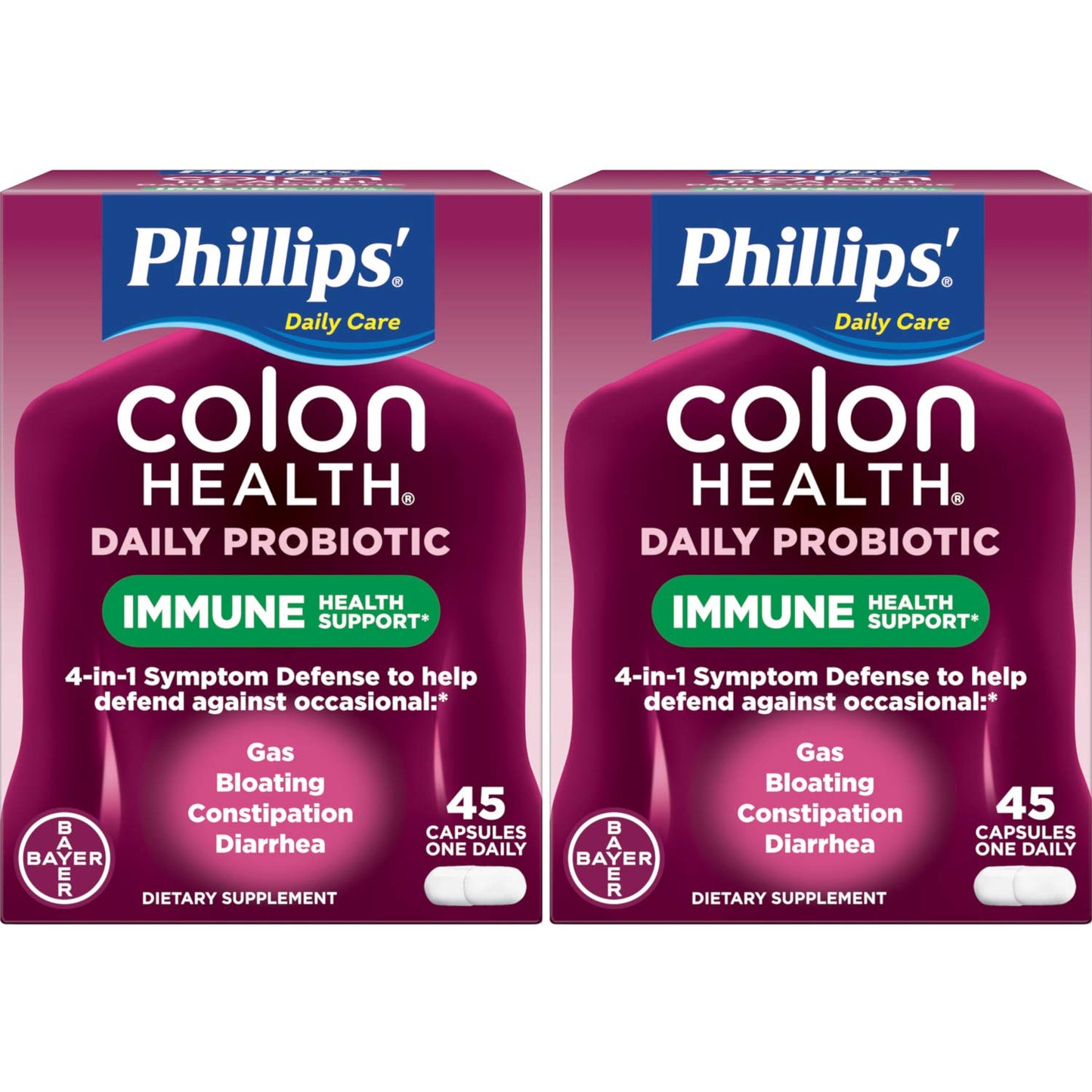 Bayer Phillips' Daily Care Colon Health Daily Probiotic Capsule 90 Count