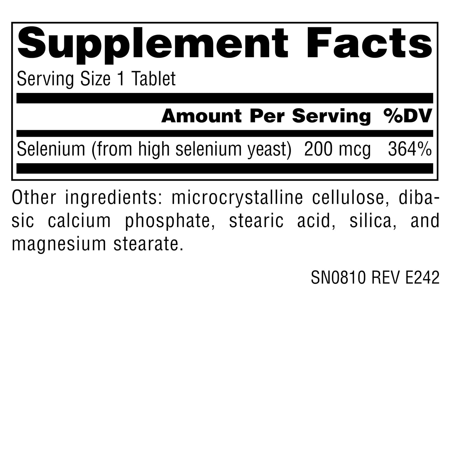 Source Naturals Selenium Organically Bound Food-Form Antioxidant 200 mcg, 60 Tablets