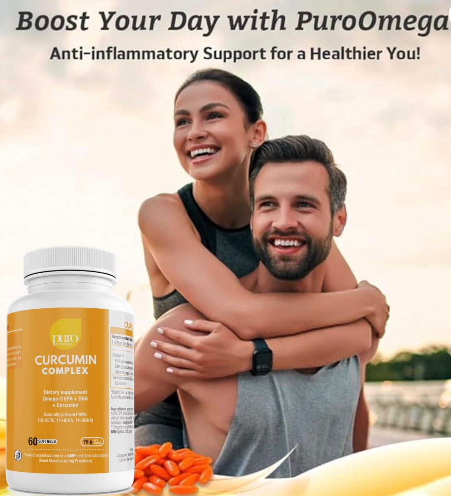 VitalRemedyMD PuroOmega Curcumin Complex 60 Capsules