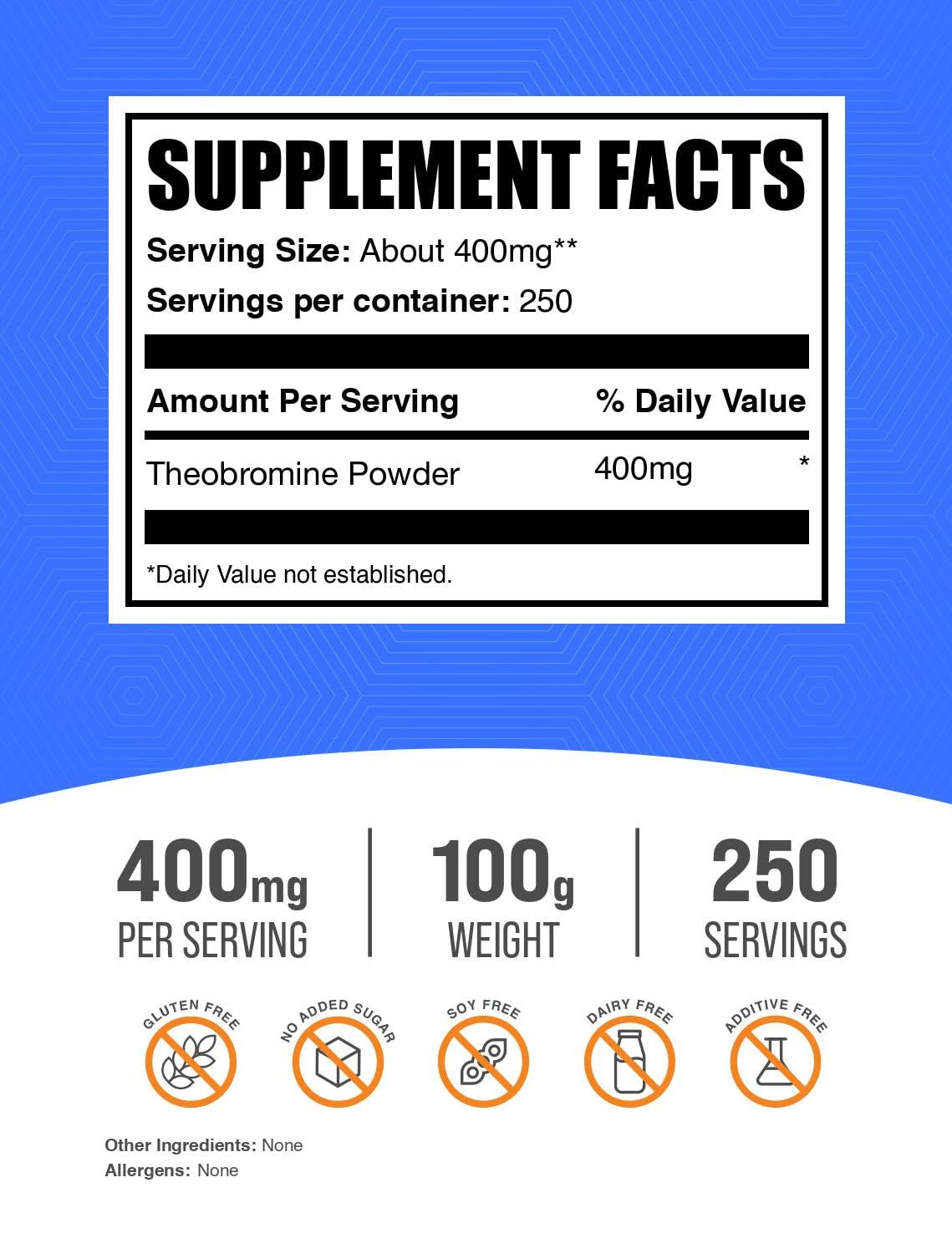 BulkSupplements Theobromine Powder 3.53 oz