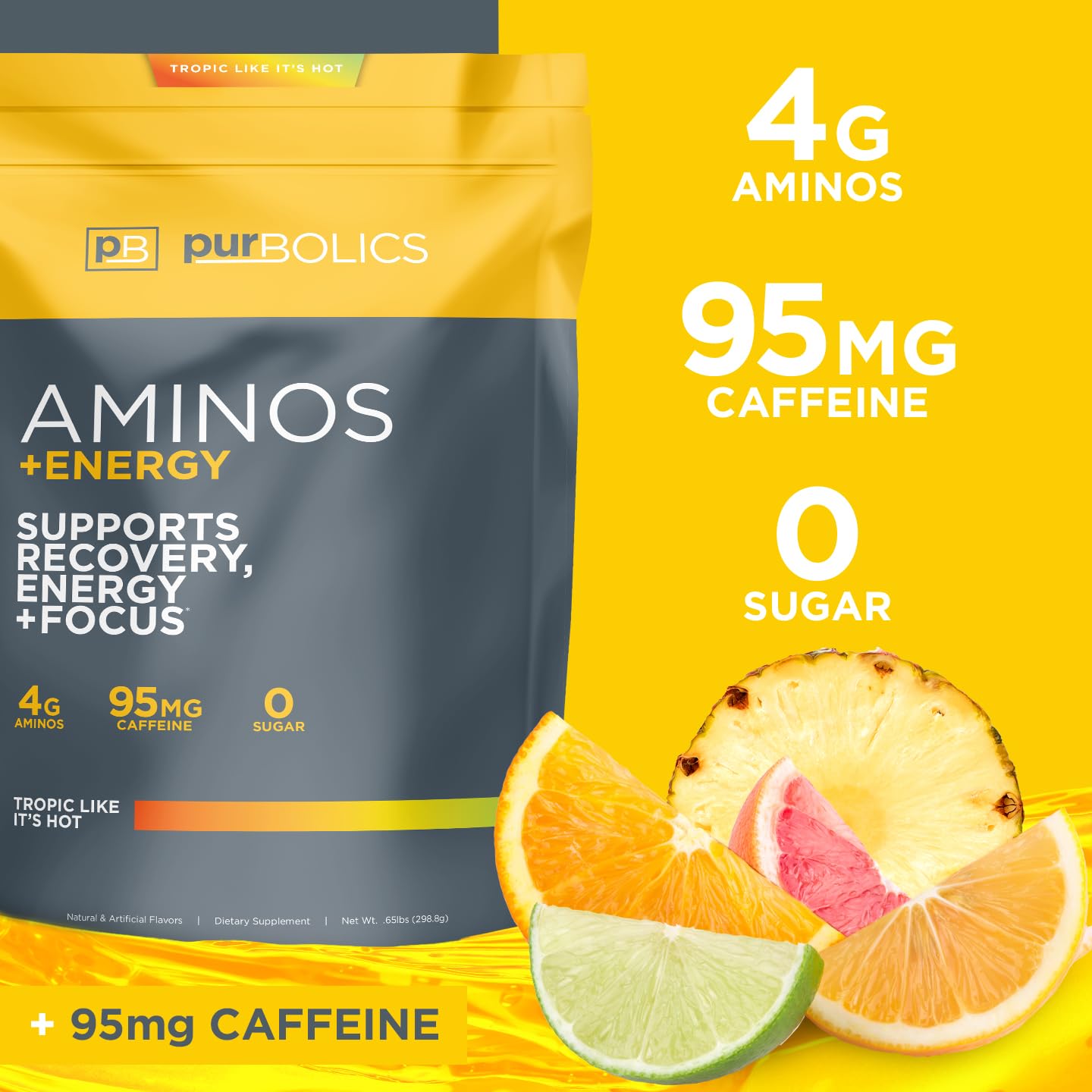 Purbolics Aminos + Energy Powder 10 oz