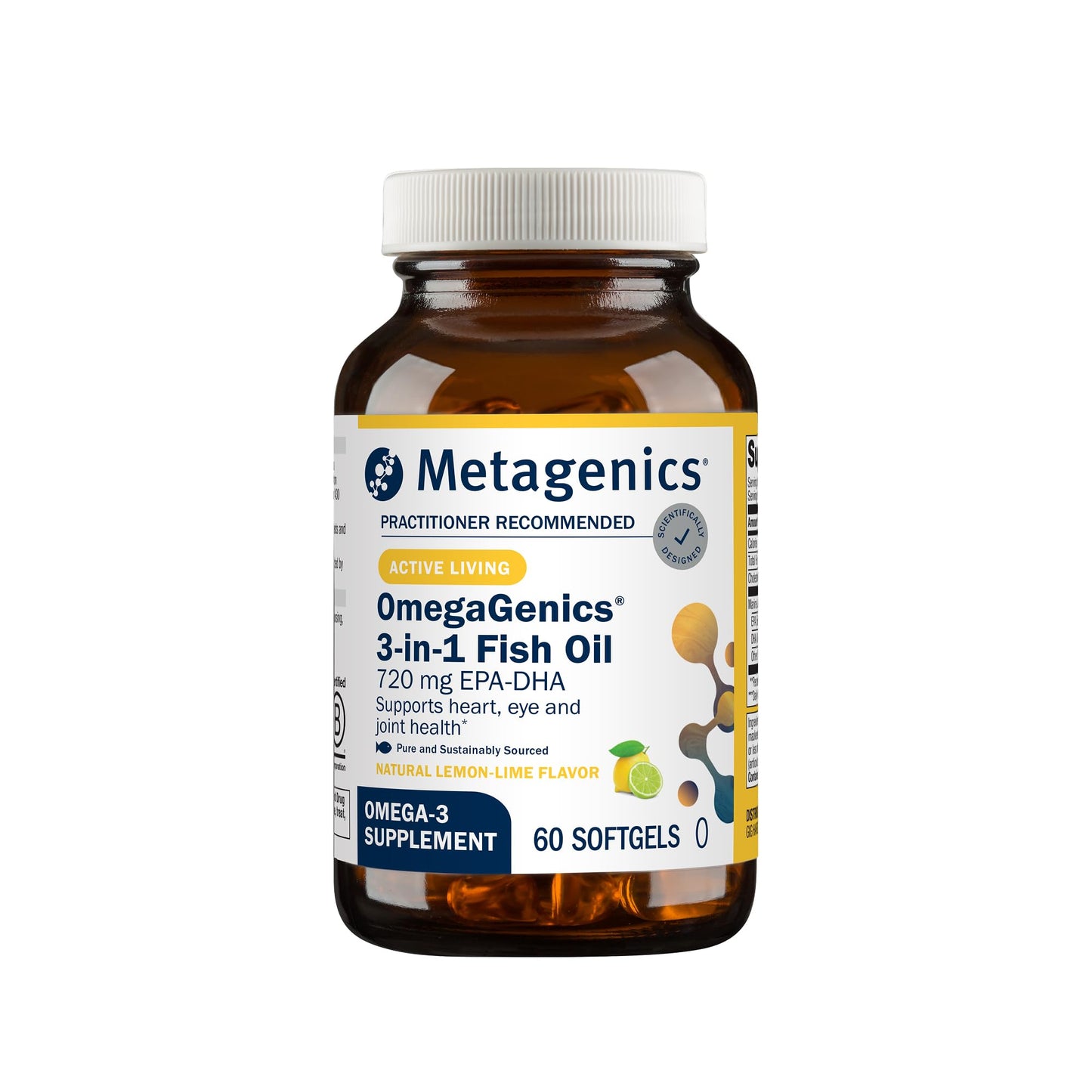 Metagenics OmegaGenics Fish Oil EPA-DHA 720 mg Softgels, 60 Softgels