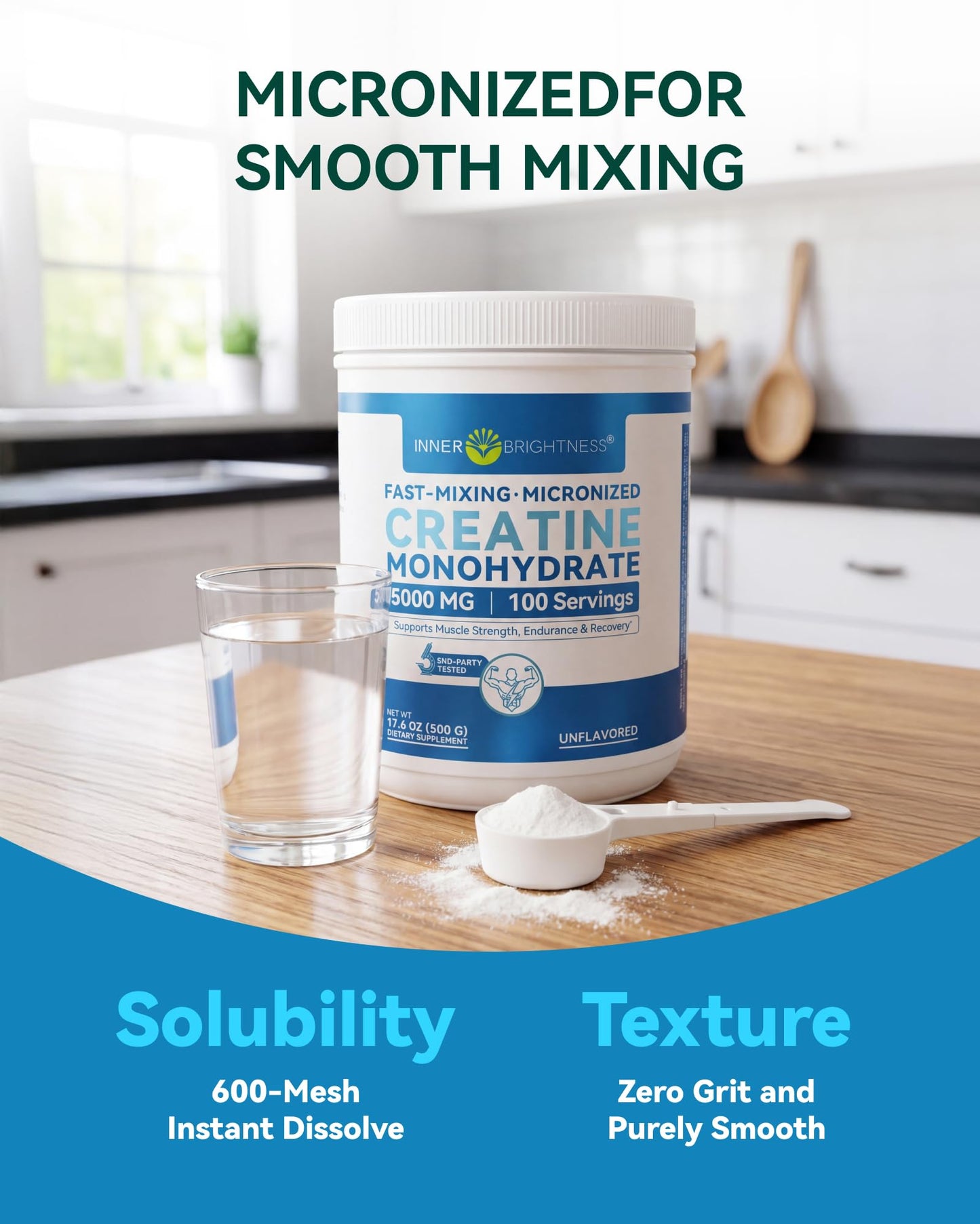 Inner Brightness 600-Mesh Micronized Creatine Monohydrate Powder 17.64