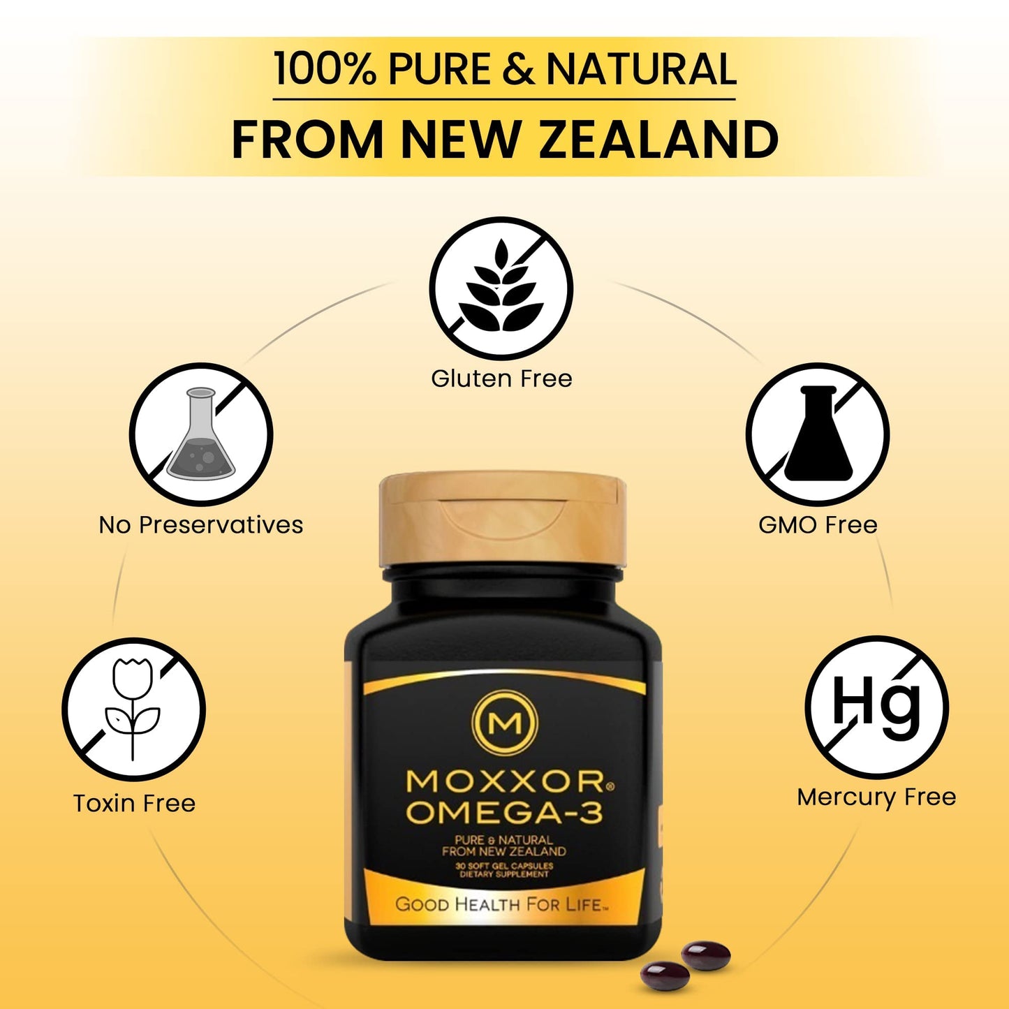 Moxxor Omega 3 New Zealand Green Lipped Mussel Oil Softgel 180