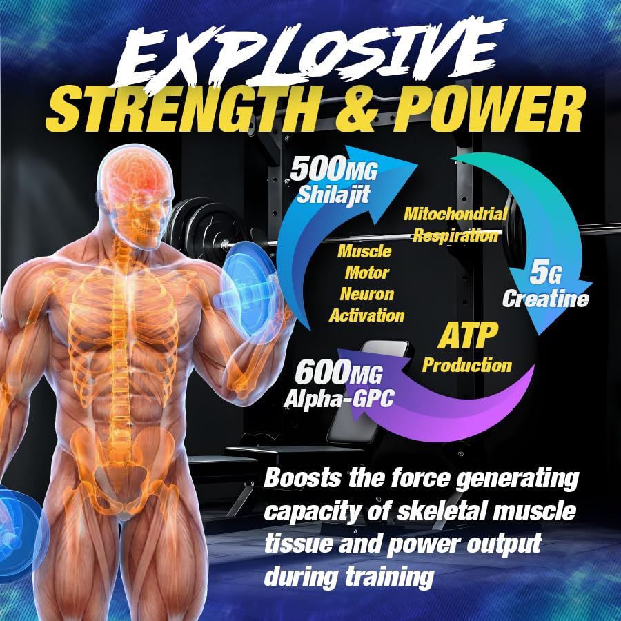 Maximum Human Performance MHP Strong AF Pre-Workout Powder 13.5 Ounce