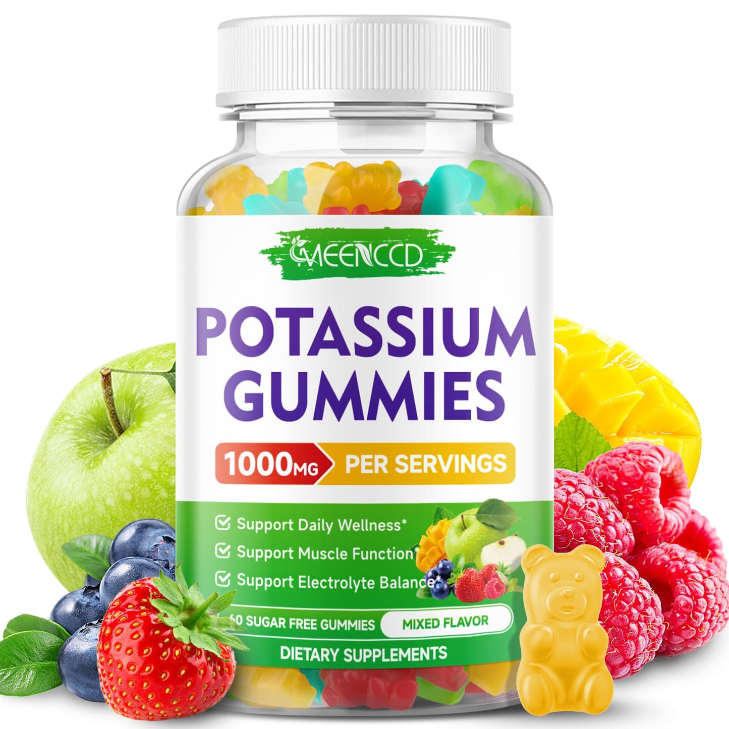MEENCCD Potassium Citrate Gummies 60 Count