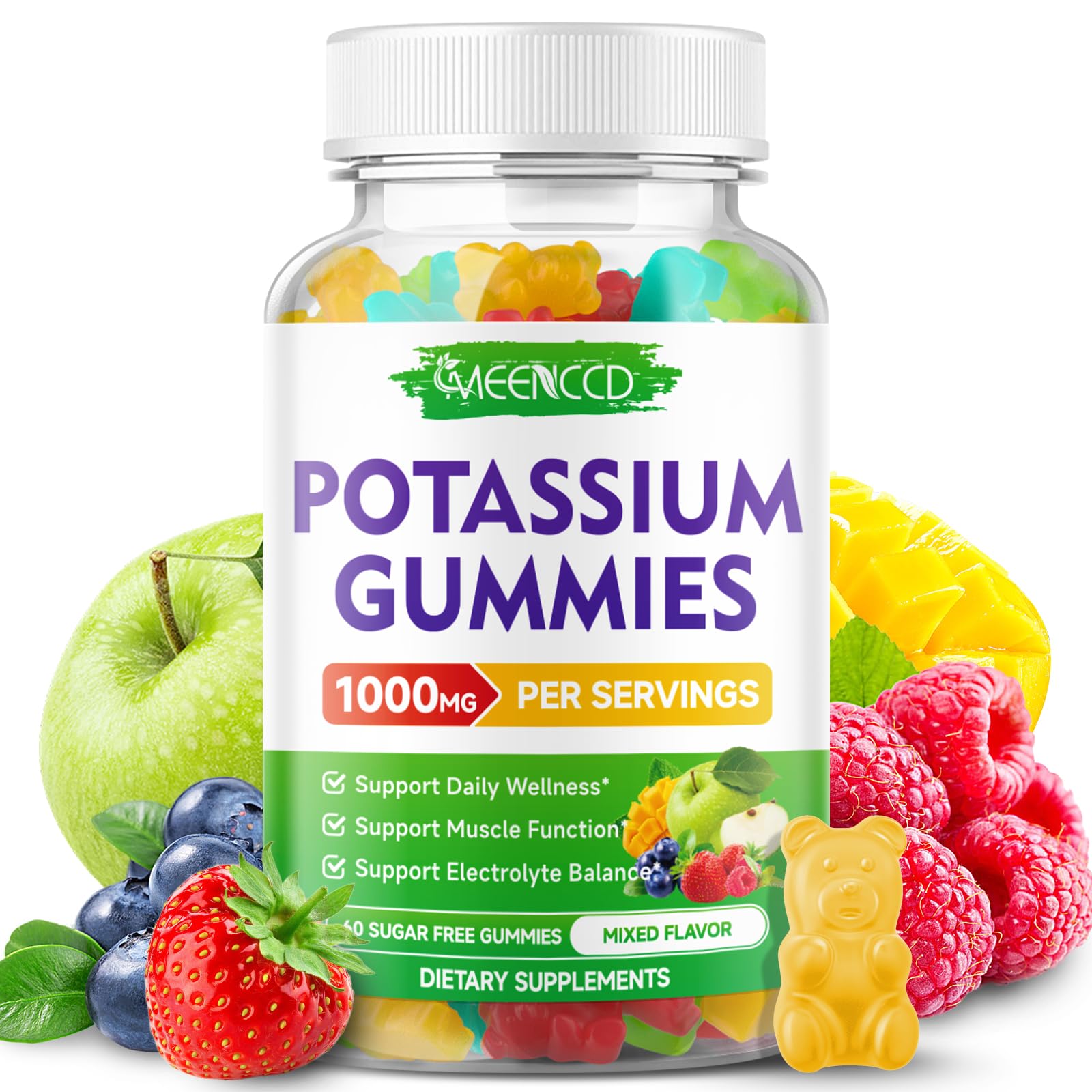 MEENCCD Potassium Citrate Gummies 60 Count