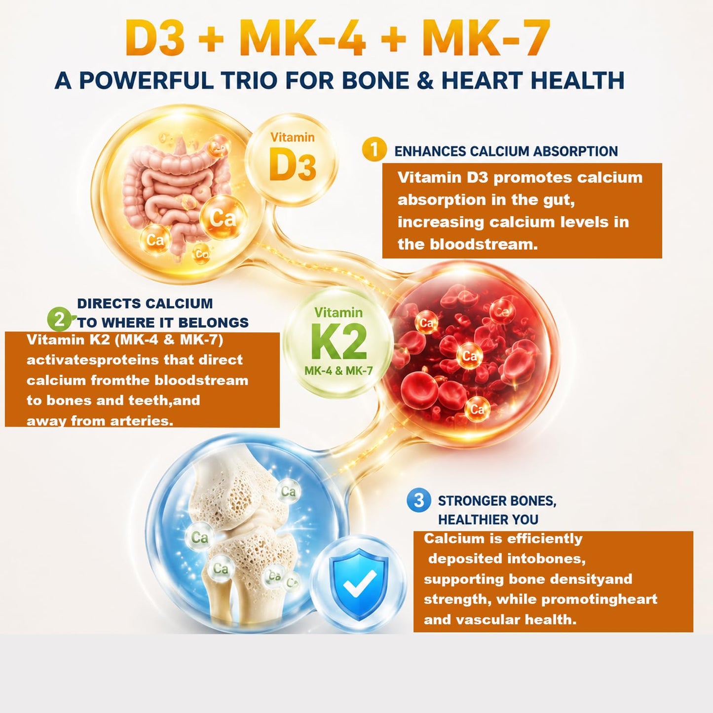 LIIFE Vitamin D3 + K2 Softgels 120 Count