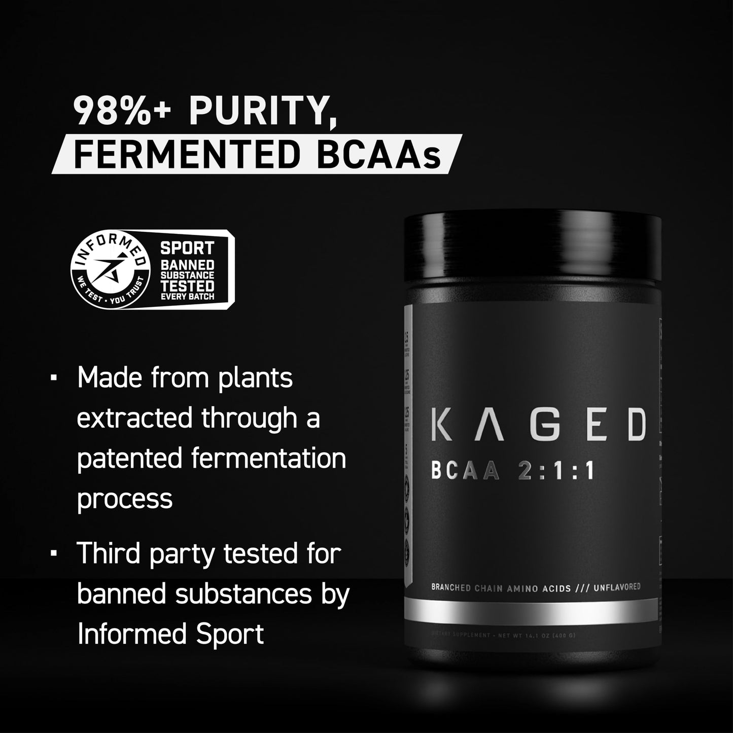 Kaged BCAA Powder, 14.11 Ounce