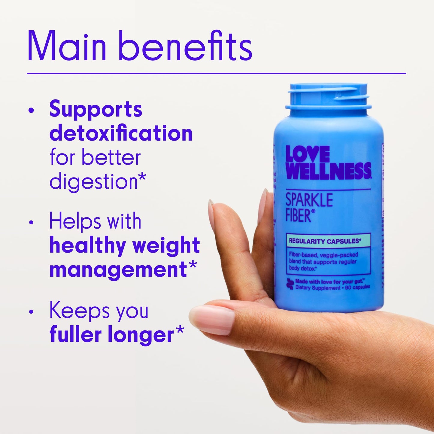 Love Wellness Bye Bye Bloat & Sparkle Fiber Capsules 150