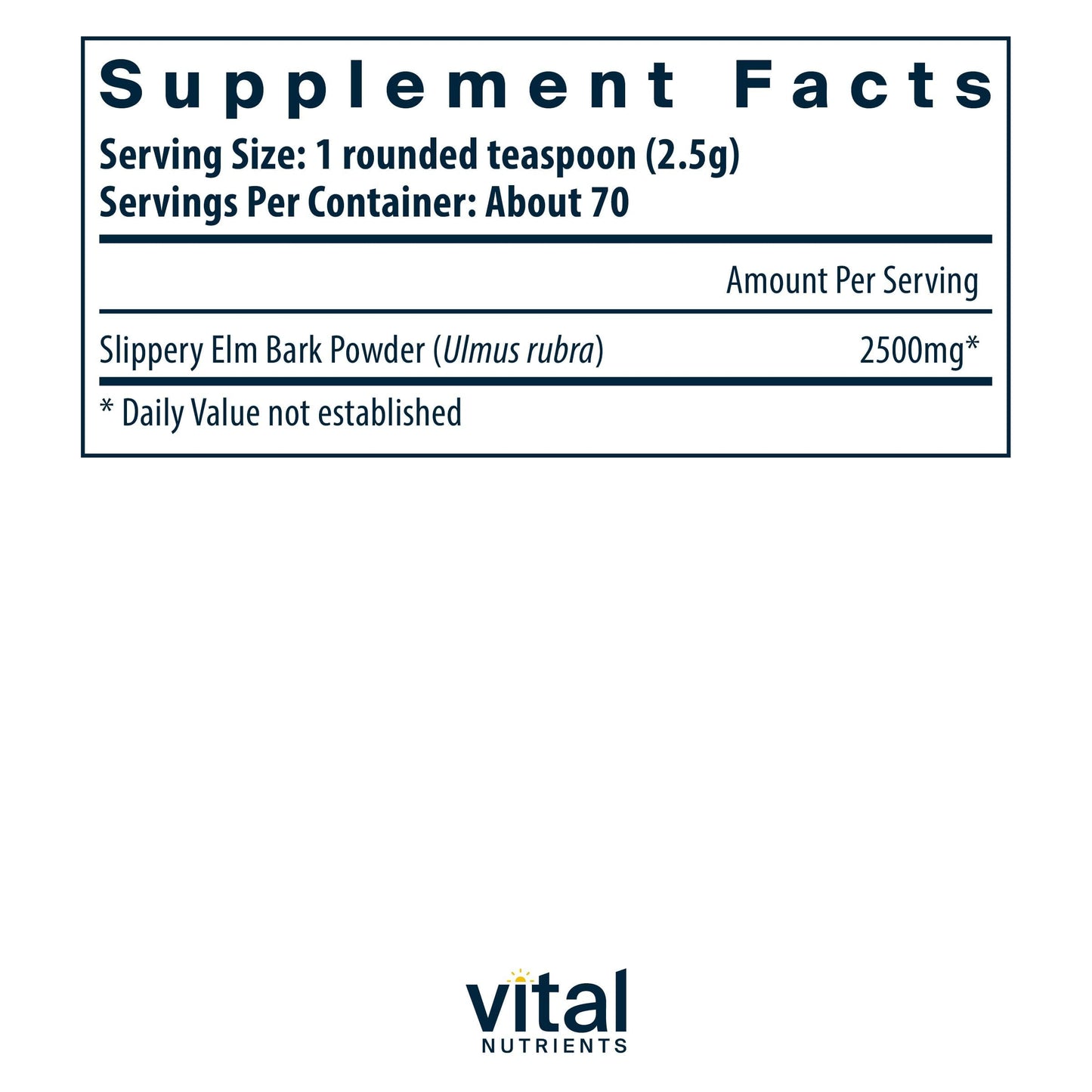 Vital Nutrients Slippery Elm Bark Powder 6.13 Ounce