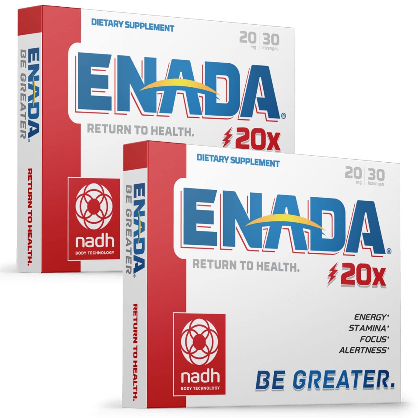 ENADA NADH 20X 20mg NADH Supplement Lozenges, 60 Lozenges
