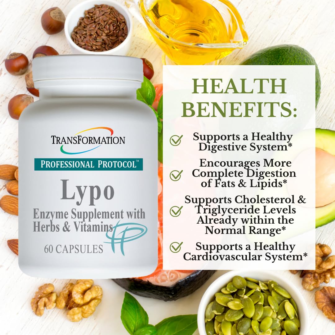 Transformation Lypo Enzyme Supplement With Herbs And Vitamins For Digestive Health Capsules 60 Count
