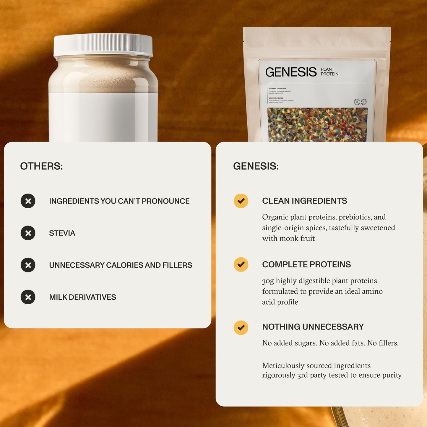 Synchro Genesis Plant Based Protein Powder Vanilla Spice Powder 20.8 Servings