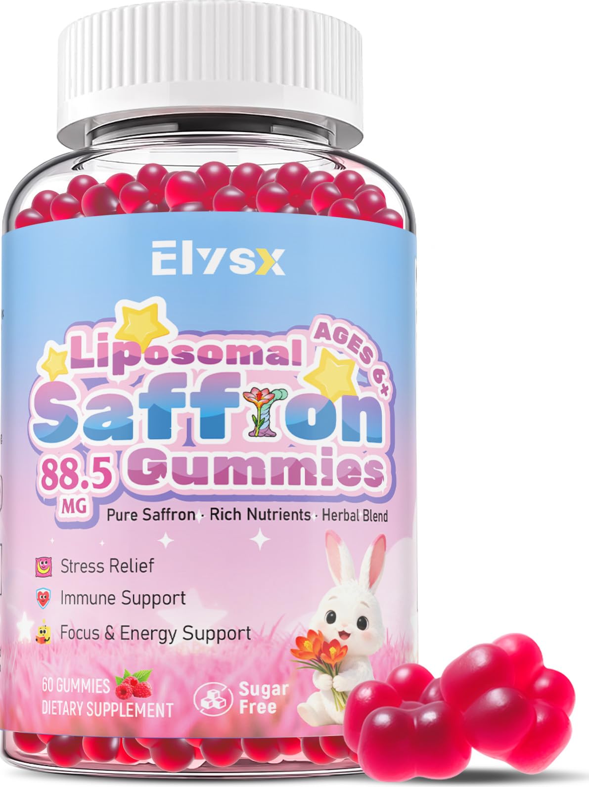 Elysx Liposomal Saffron Gummies, 60 Count